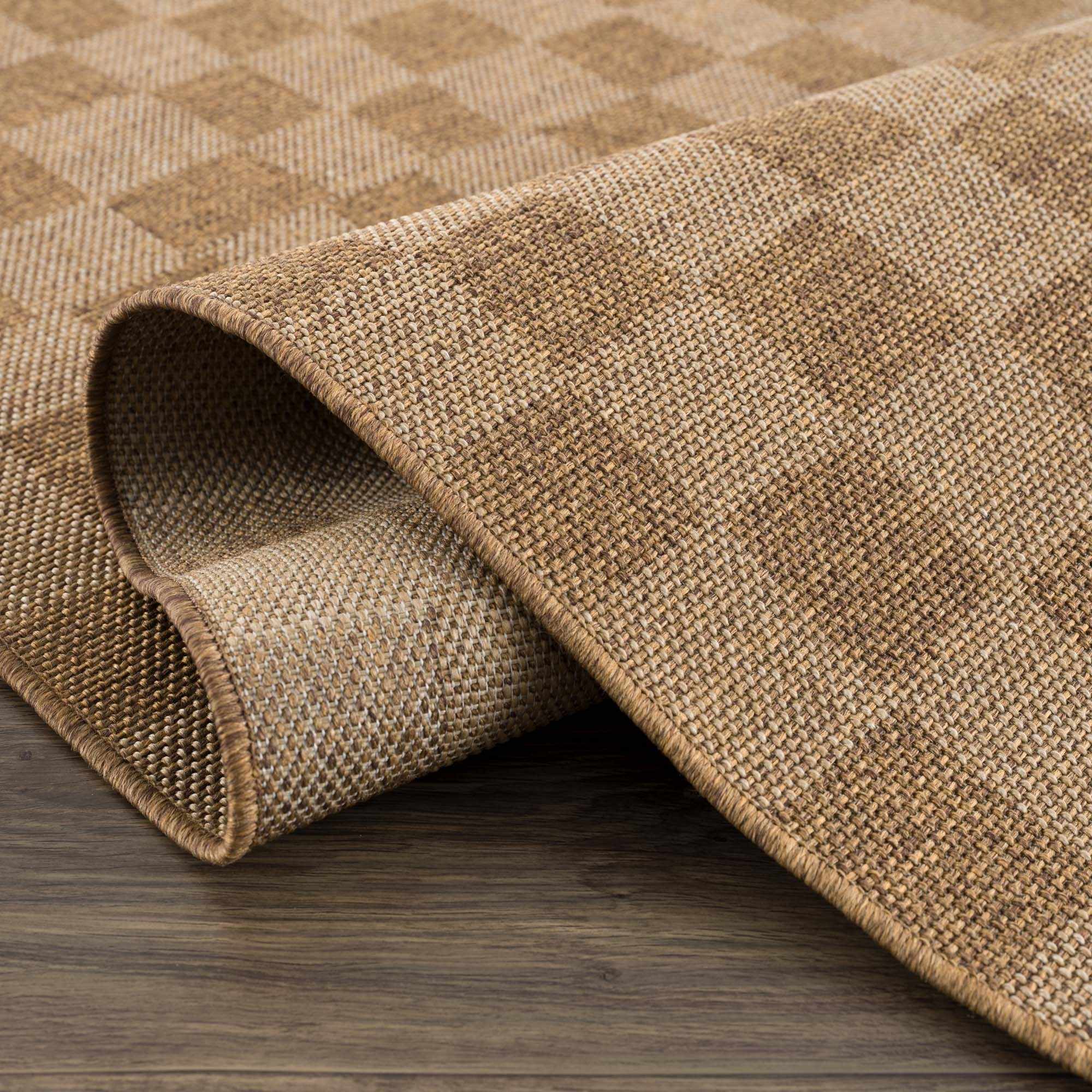 Bello Checkered Outdoor Rug 100% Polypropylene, Contemporary Style