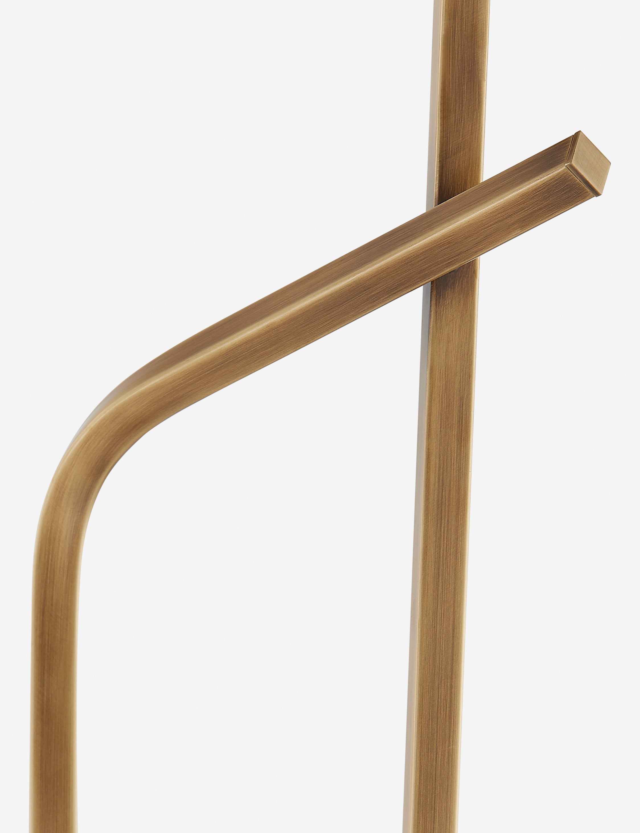 Pivotal Floor Lamp | Brass Frame, Off-White Linen Shade