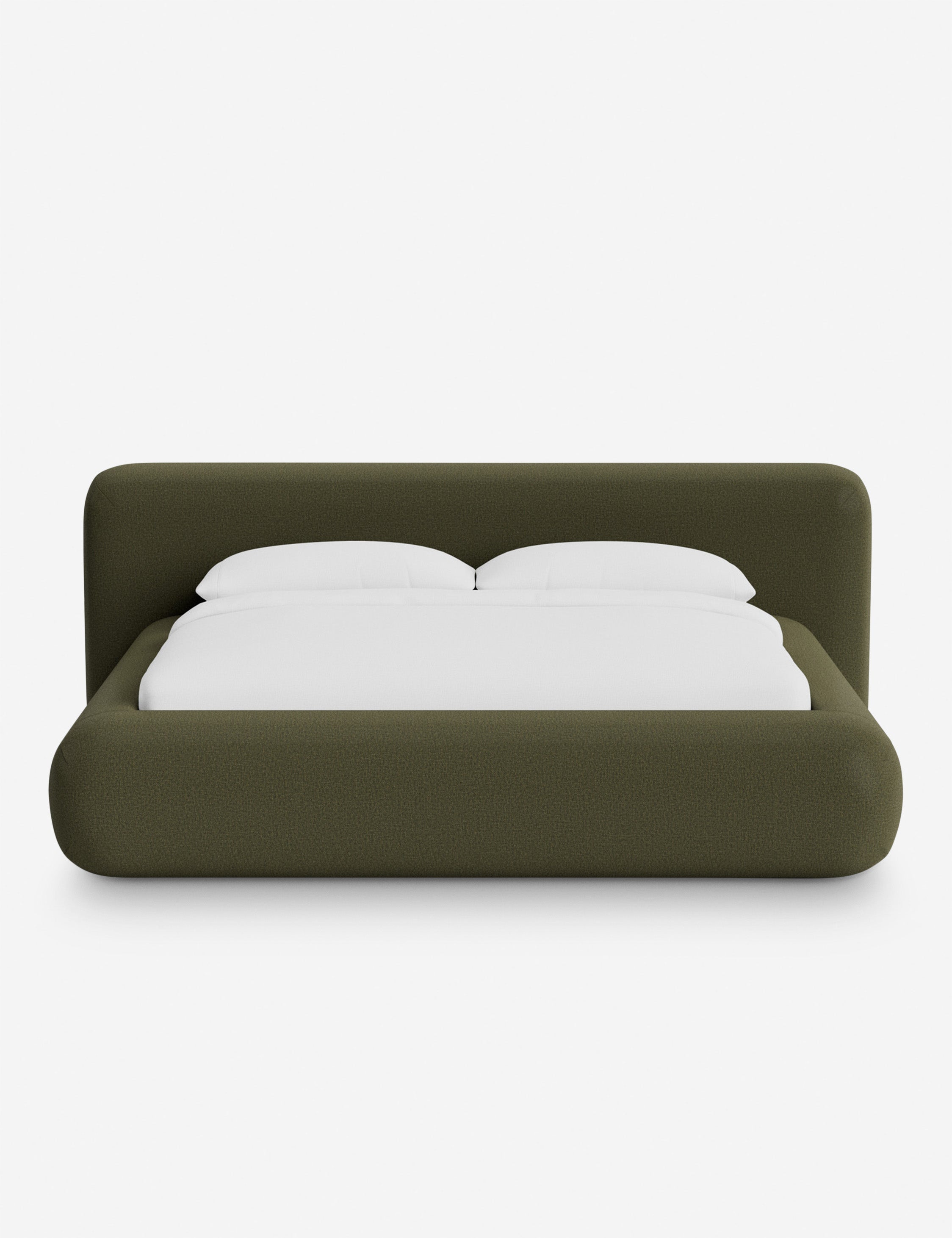 Pendo Rounded Platform Bed | Custom Upholstery, Low-Slung Design