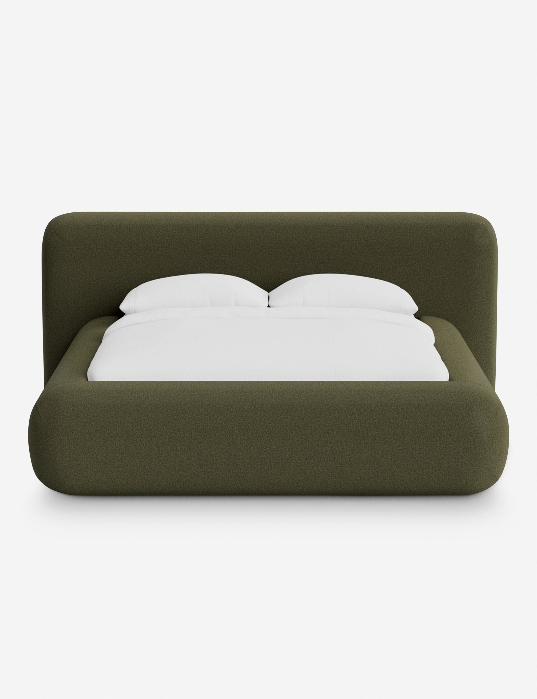 Pendo Rounded Platform Bed | Custom Upholstery, Low-Slung Design