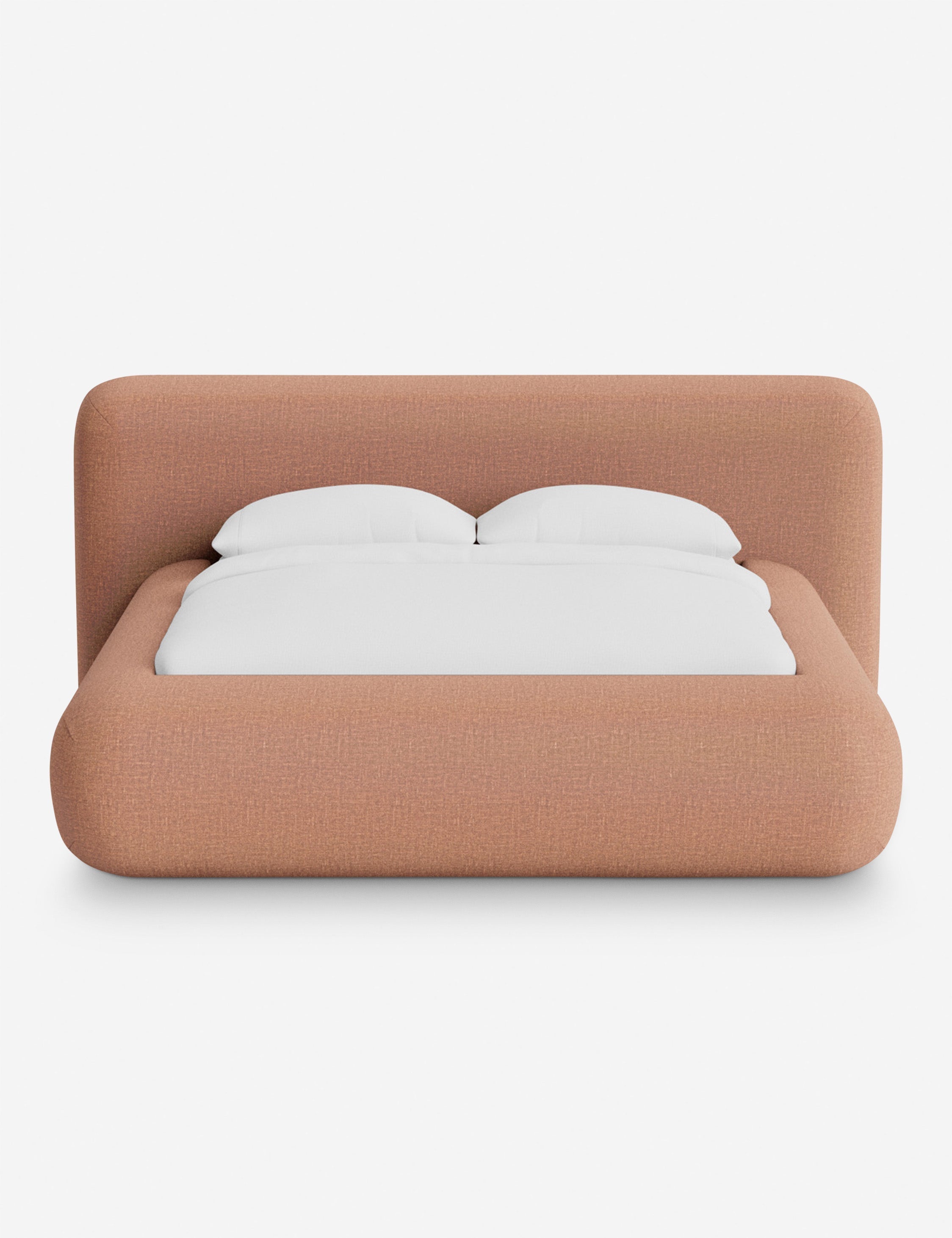 Pendo Rounded Platform Bed | Custom Upholstery, Low-Slung Design