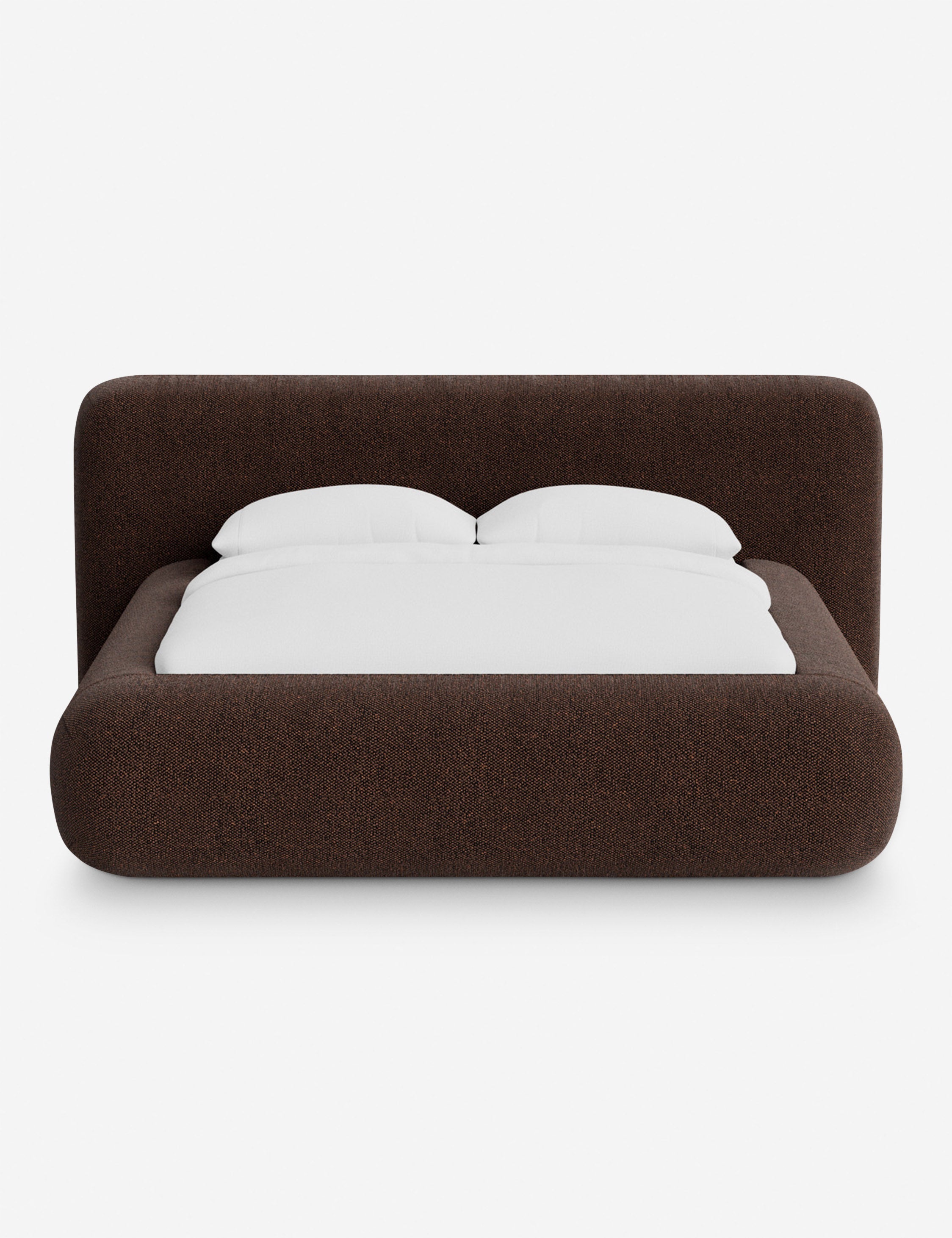 Pendo Rounded Platform Bed | Custom Upholstery, Low-Slung Design