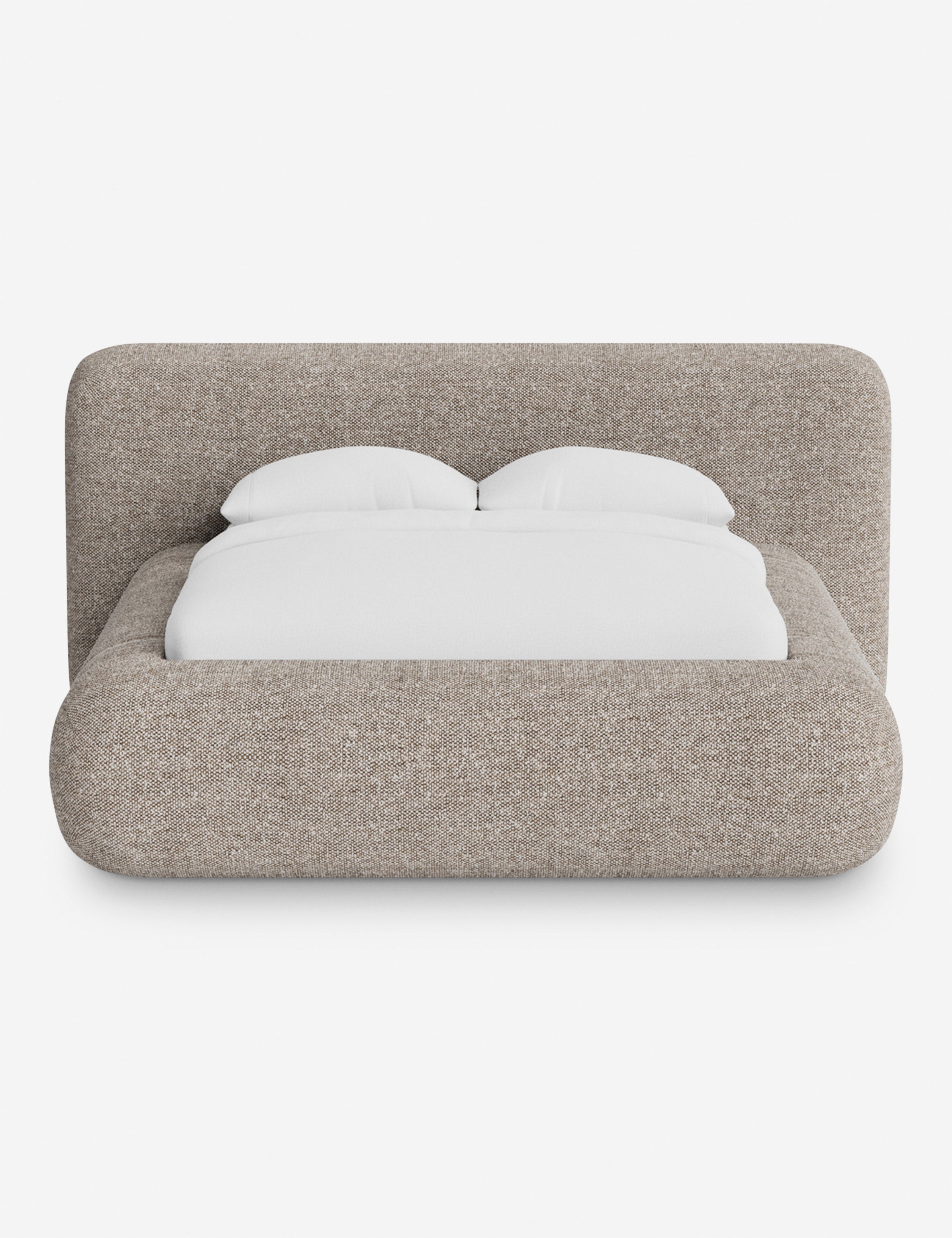 Pendo Rounded Platform Bed | Custom Upholstery, Low-Slung Design