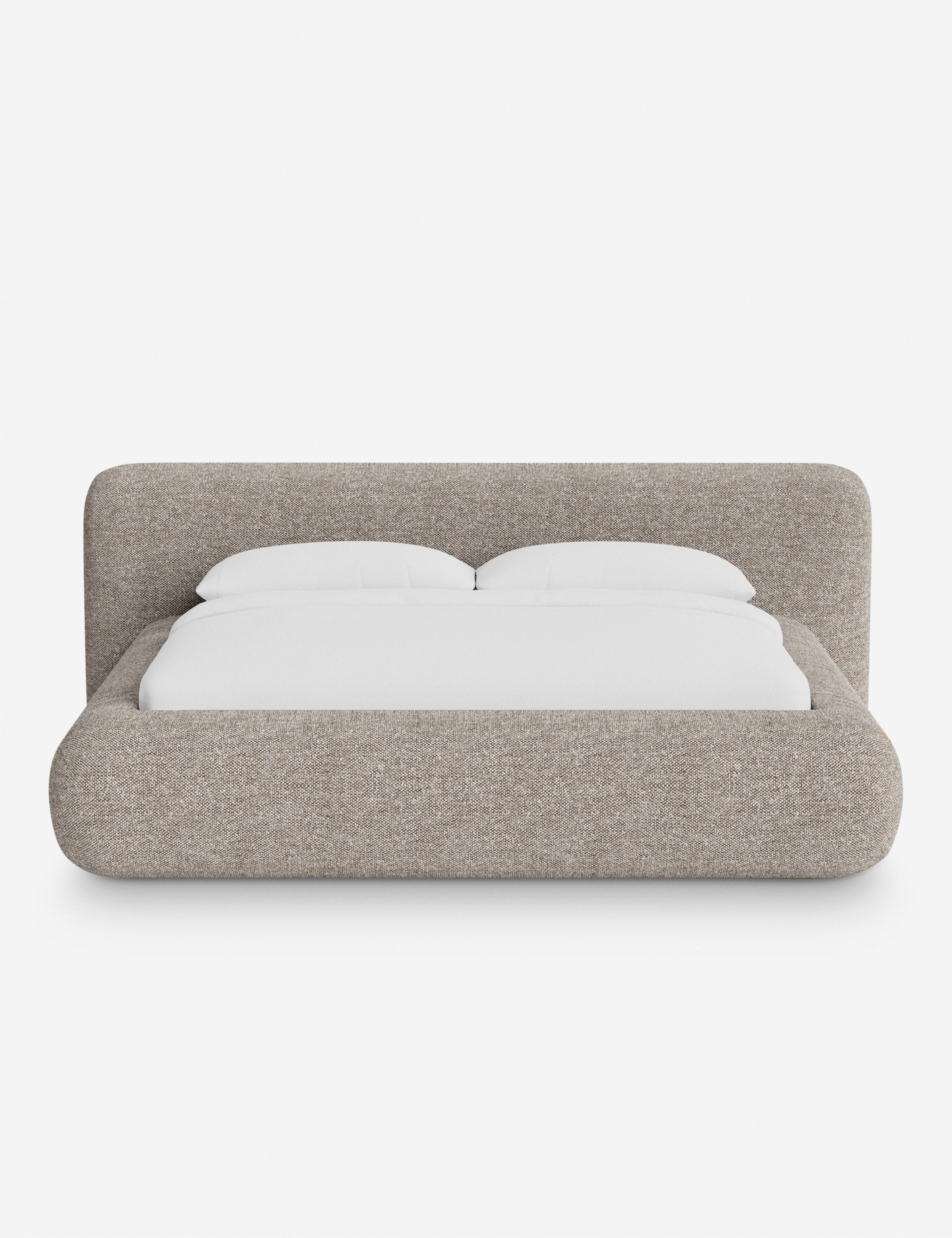 Pendo Rounded Platform Bed | Custom Upholstery, Low-Slung Design