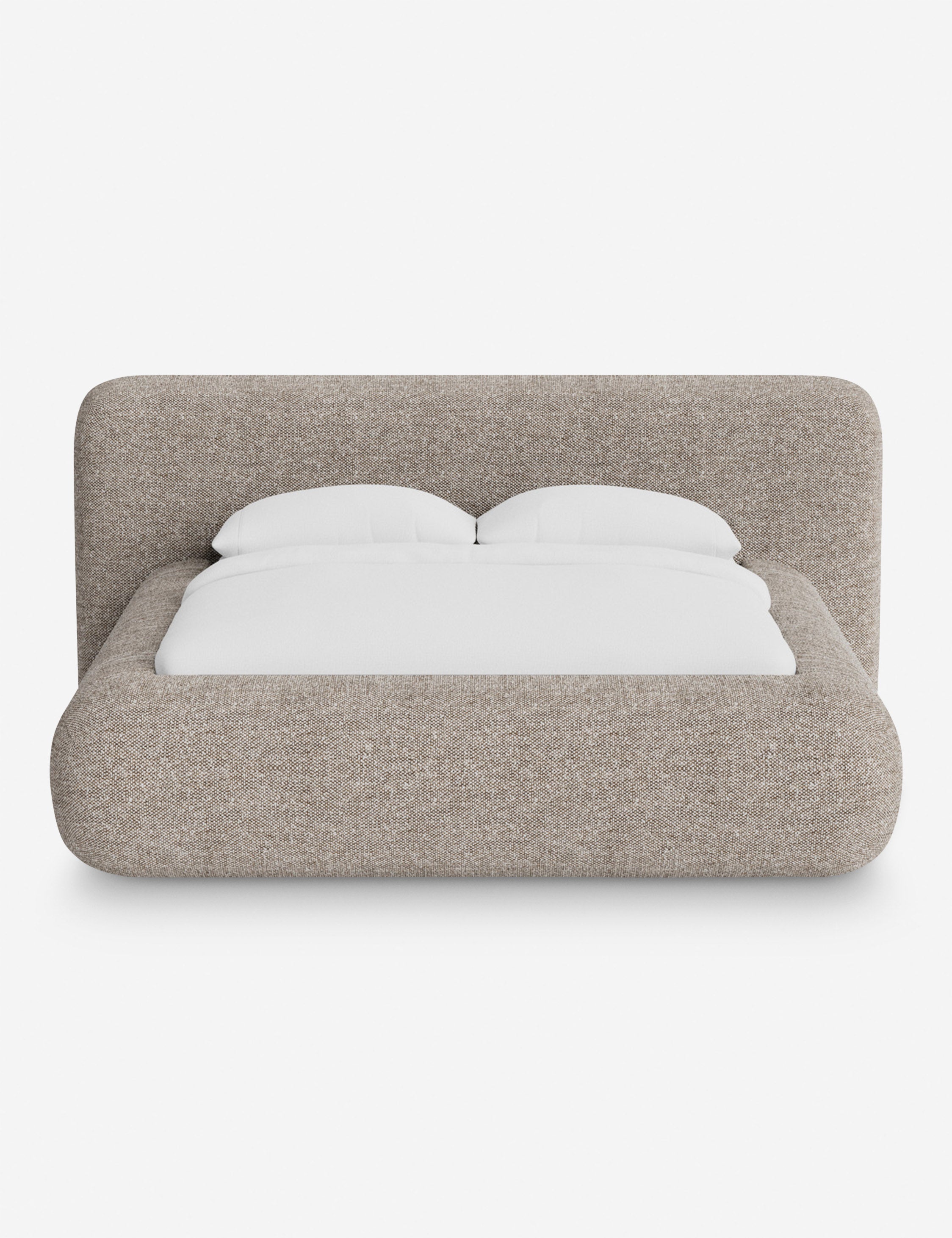 Pendo Rounded Platform Bed | Custom Upholstery, Low-Slung Design