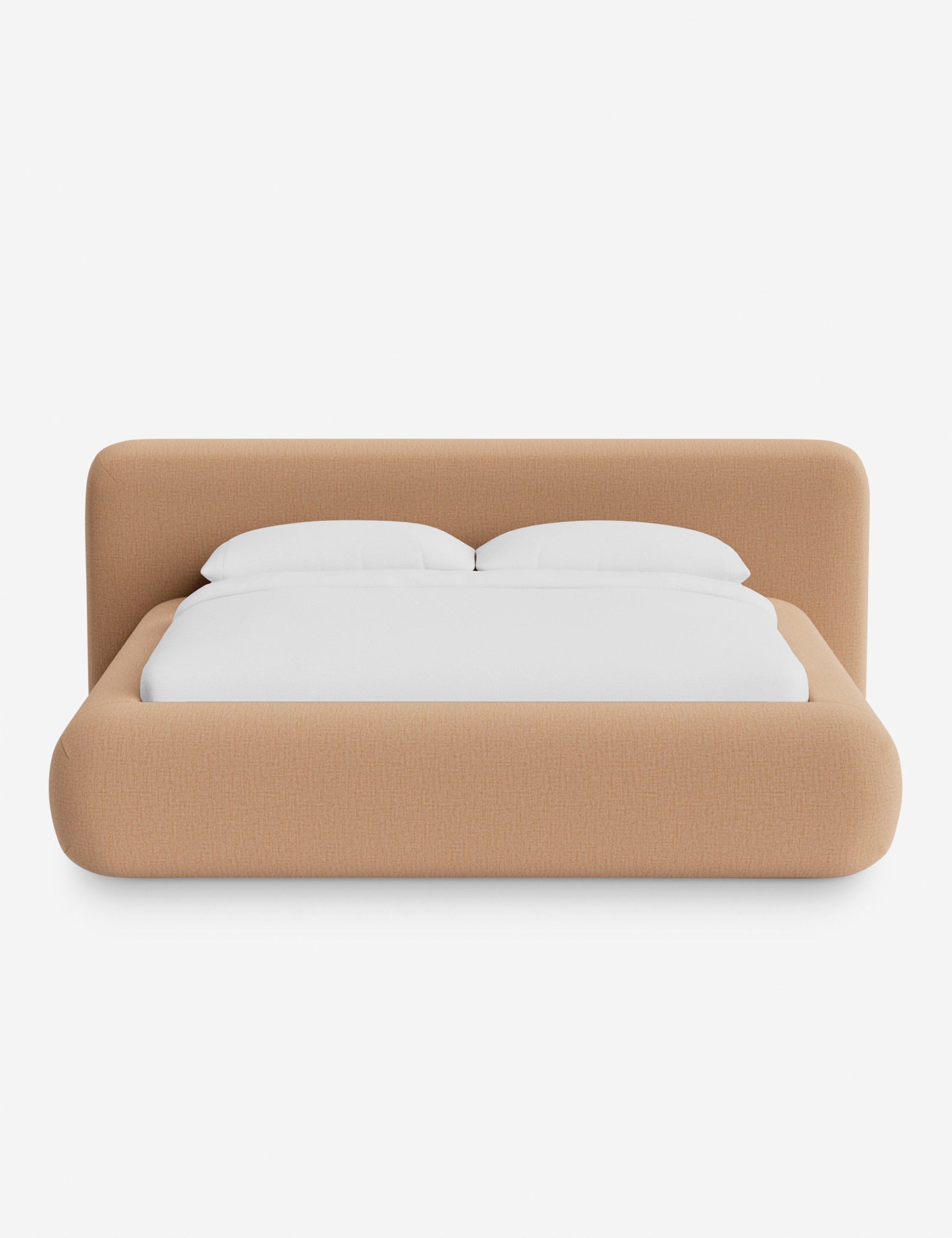 Pendo Rounded Platform Bed | Custom Upholstery, Low-Slung Design