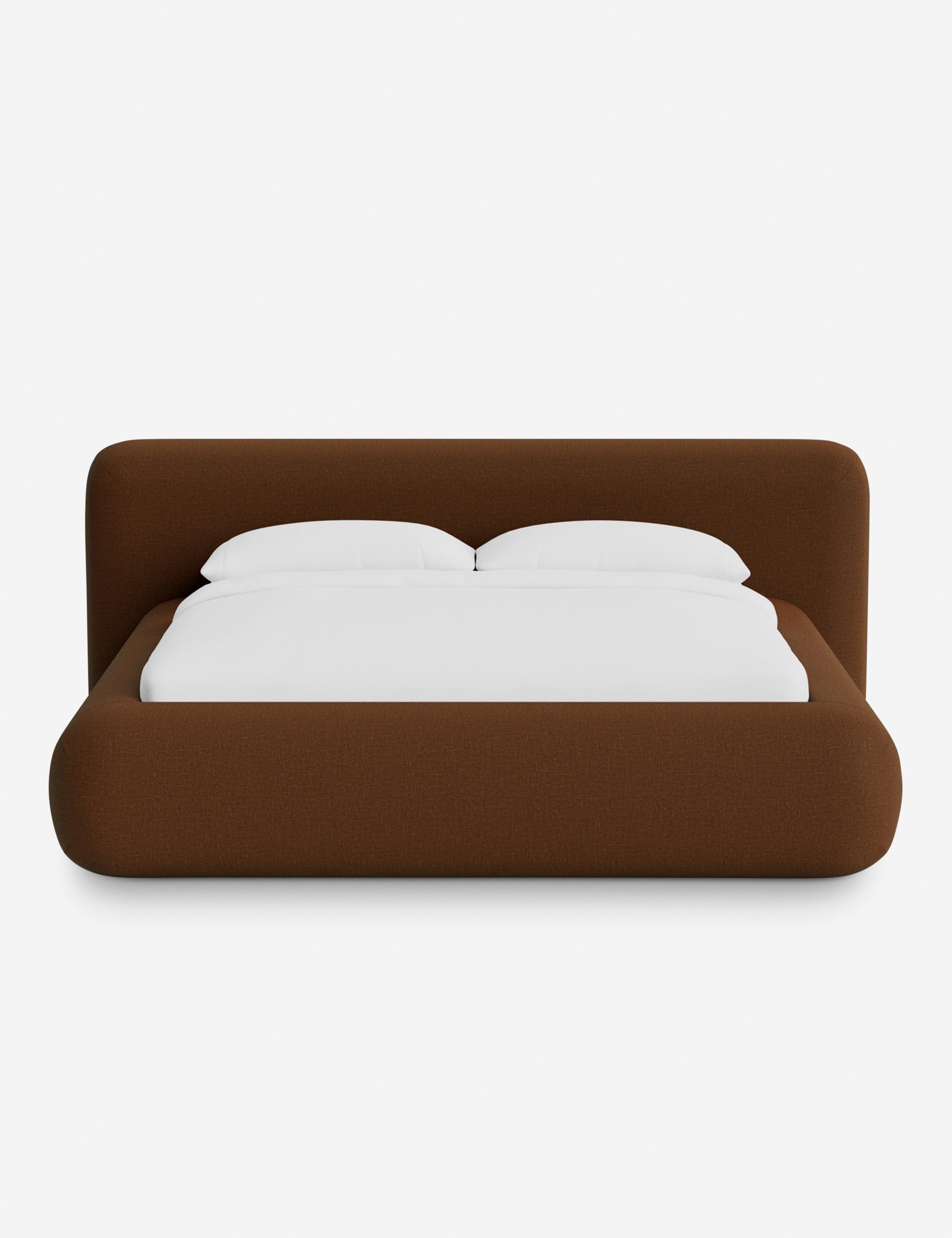 Pendo Rounded Platform Bed | Custom Upholstery, Low-Slung Design