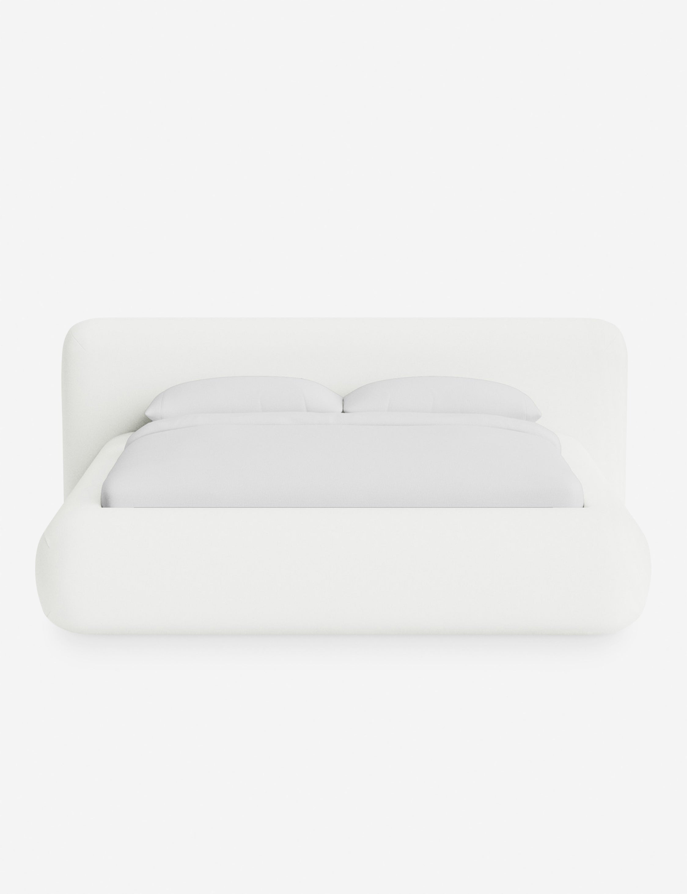 Pendo Rounded Platform Bed | Custom Upholstery, Low-Slung Design
