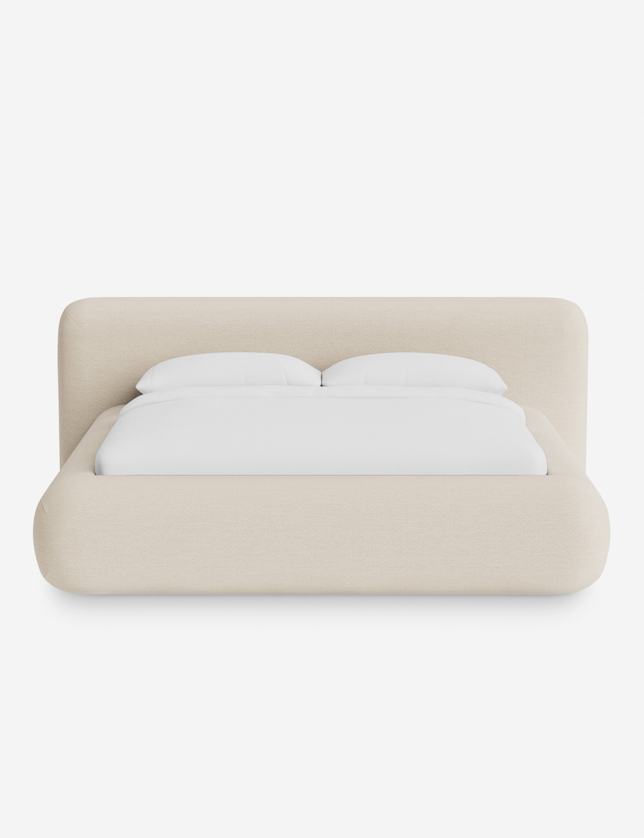 Pendo Rounded Platform Bed | Custom Upholstery, Low-Slung Design
