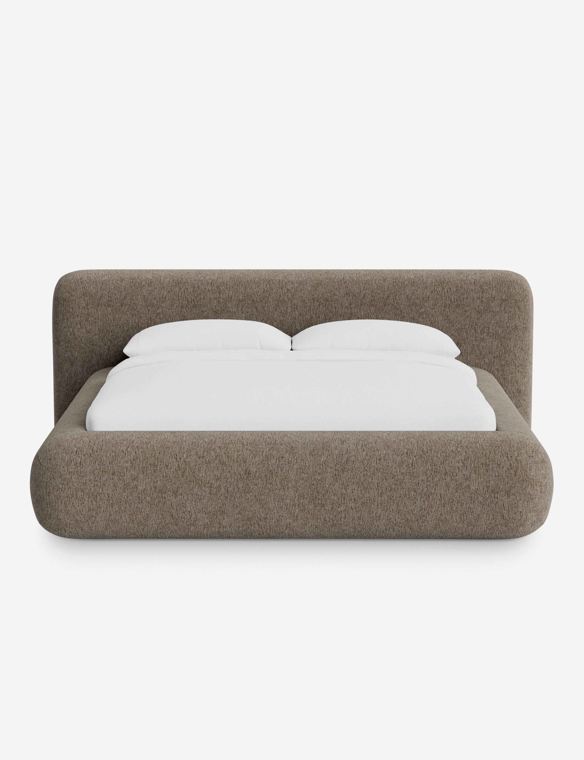 Pendo Rounded Platform Bed | Custom Upholstery, Low-Slung Design