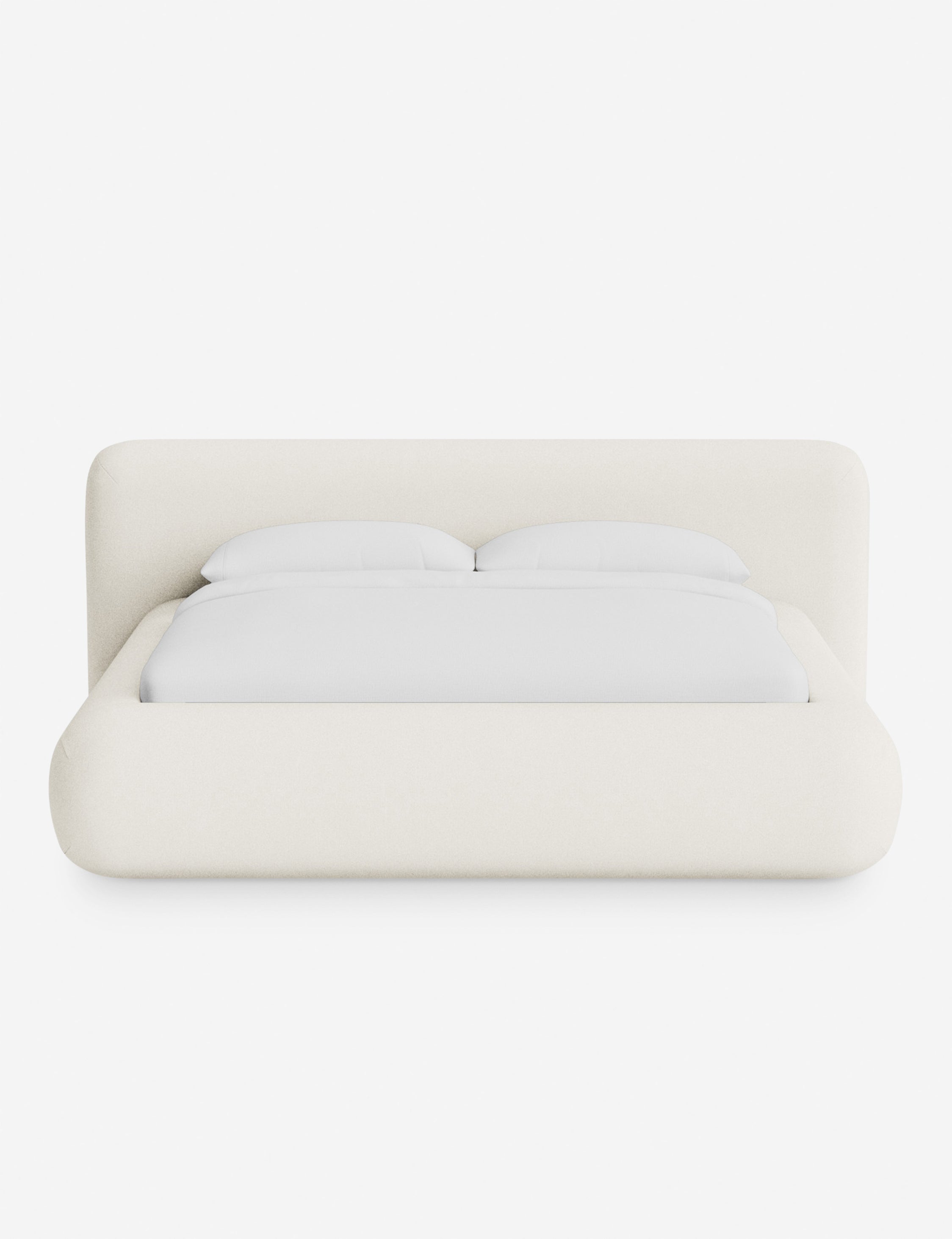 Pendo Rounded Platform Bed | Custom Upholstery, Low-Slung Design