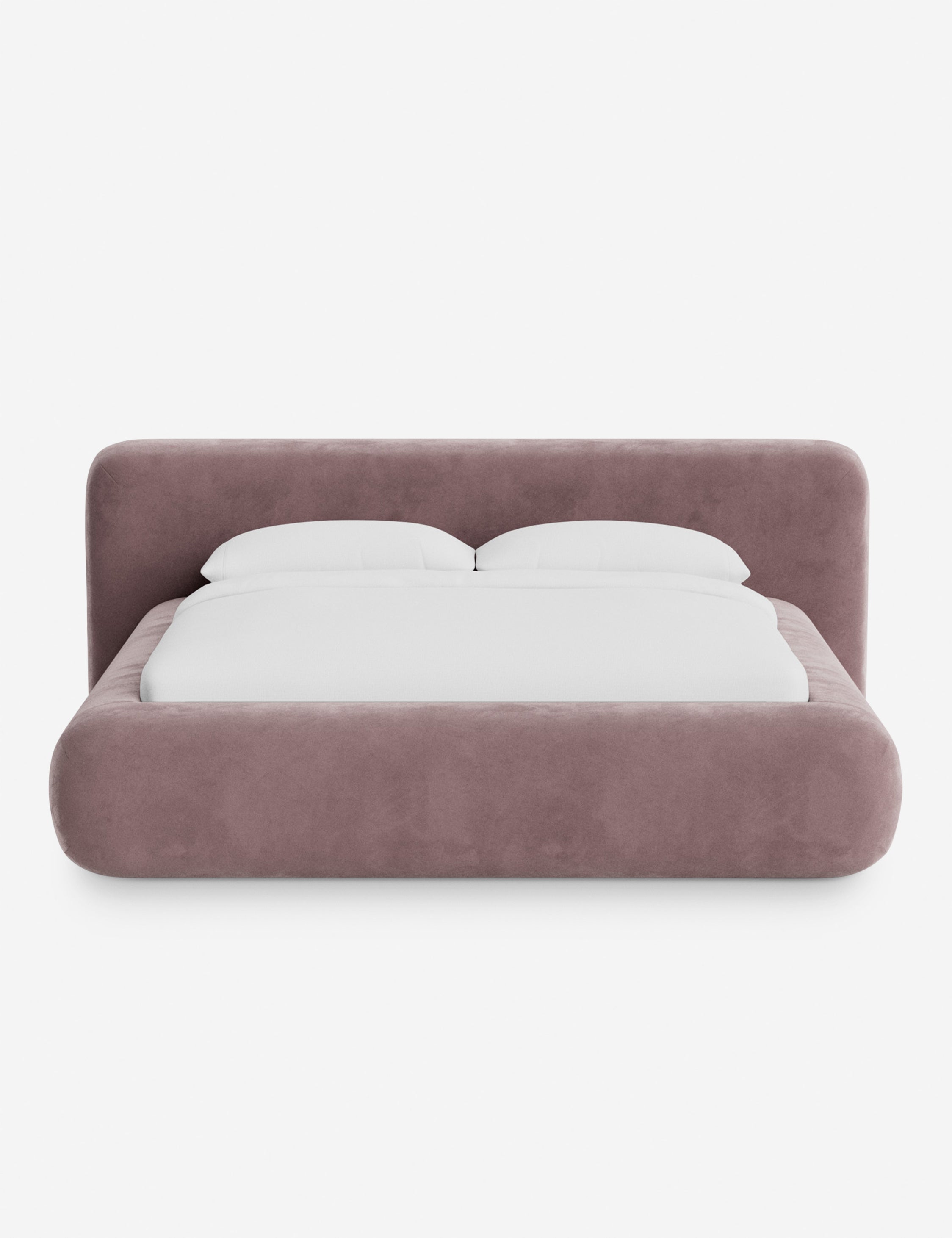 Pendo Rounded Platform Bed | Custom Upholstery, Low-Slung Design