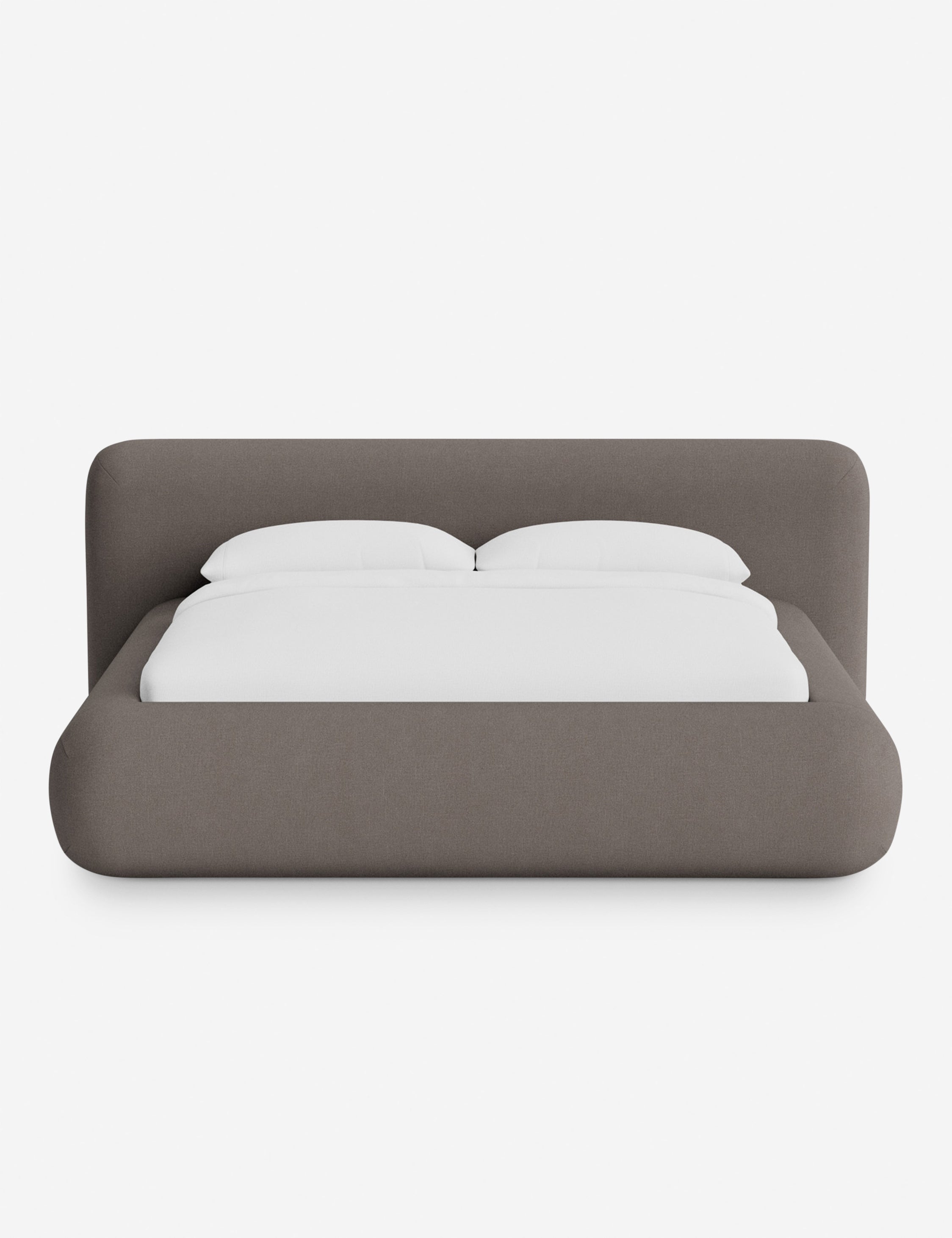 Pendo Rounded Platform Bed | Custom Upholstery, Low-Slung Design