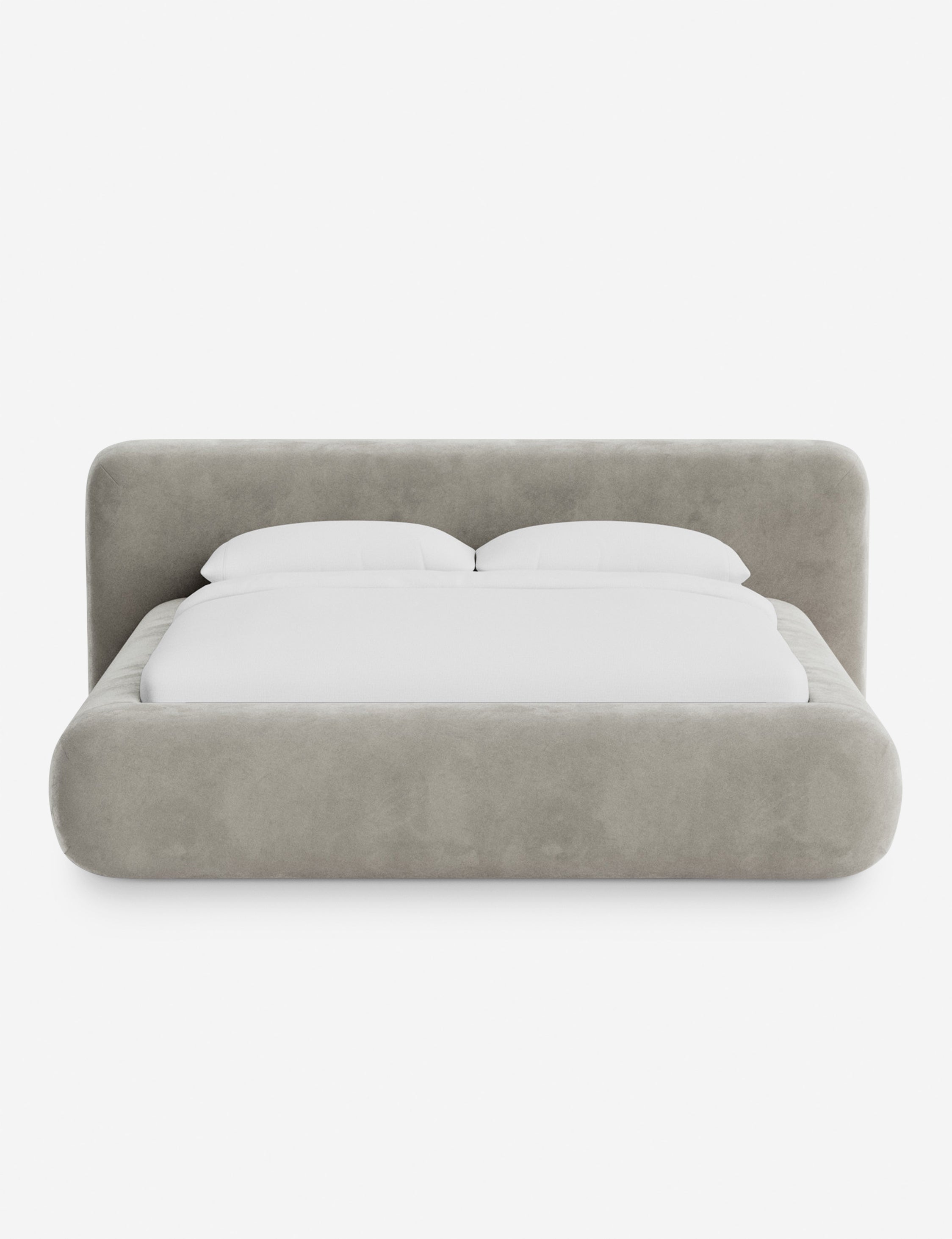 Pendo Rounded Platform Bed | Custom Upholstery, Low-Slung Design