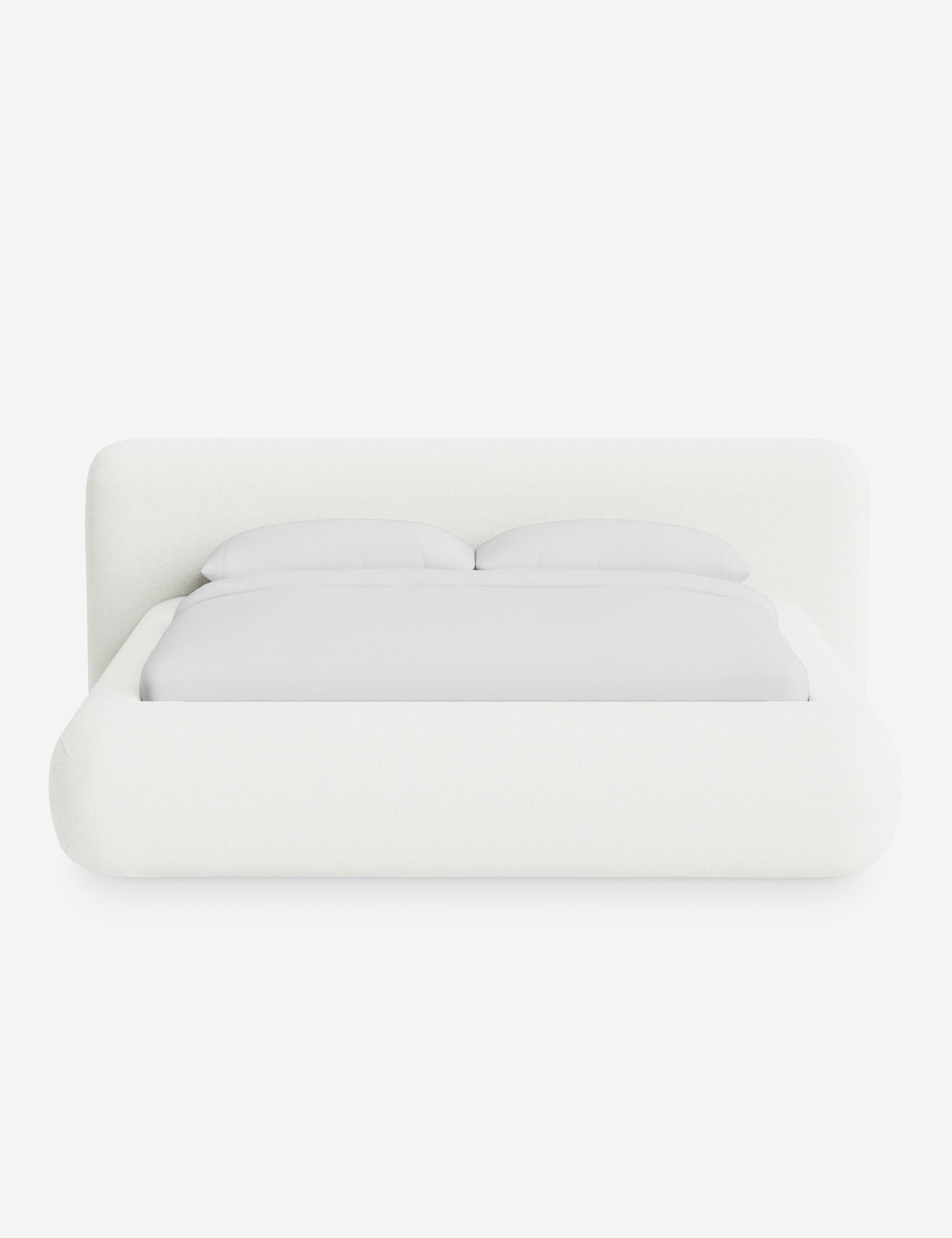 Pendo Rounded Platform Bed | Custom Upholstery, Low-Slung Design