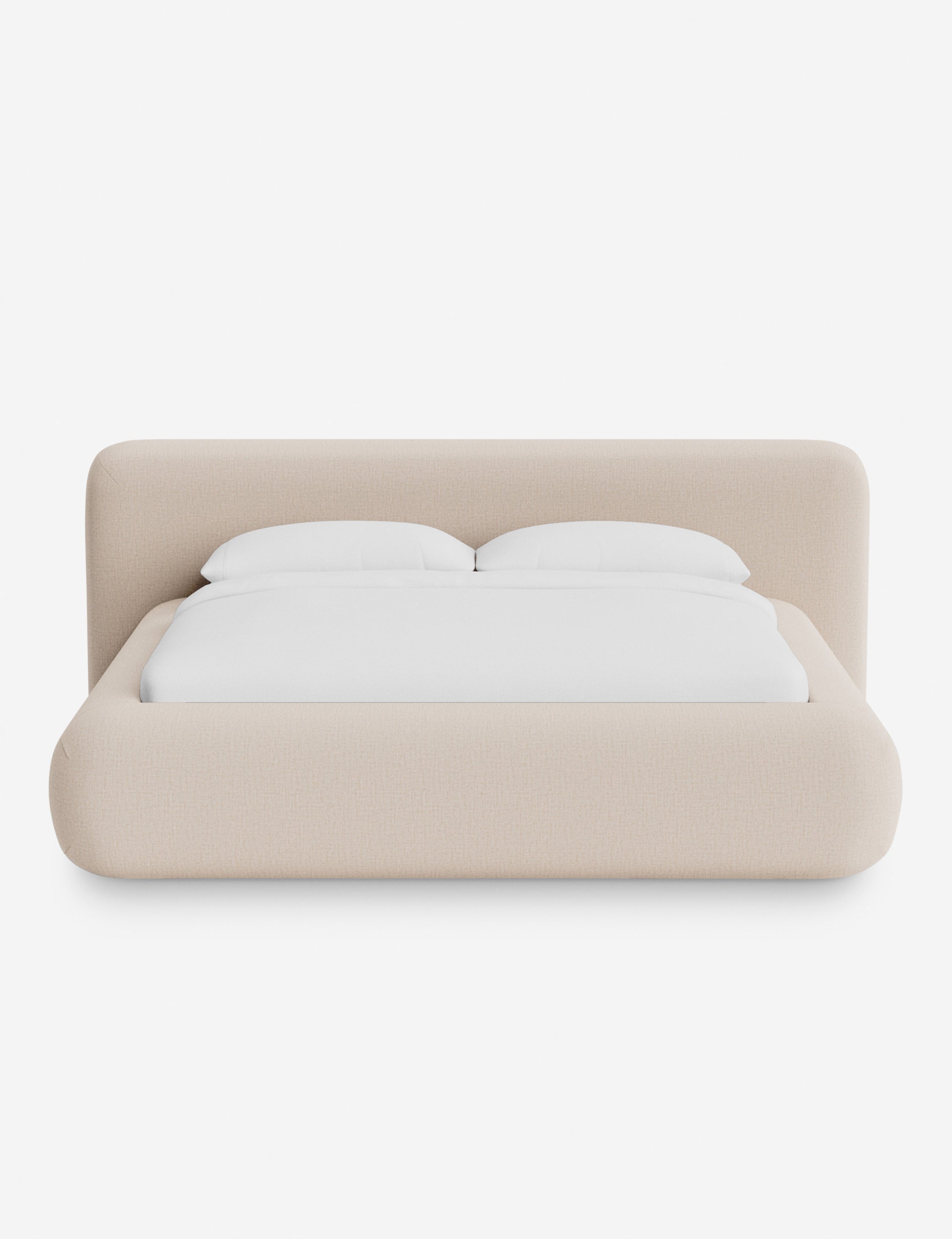 Pendo Rounded Platform Bed | Custom Upholstery, Low-Slung Design