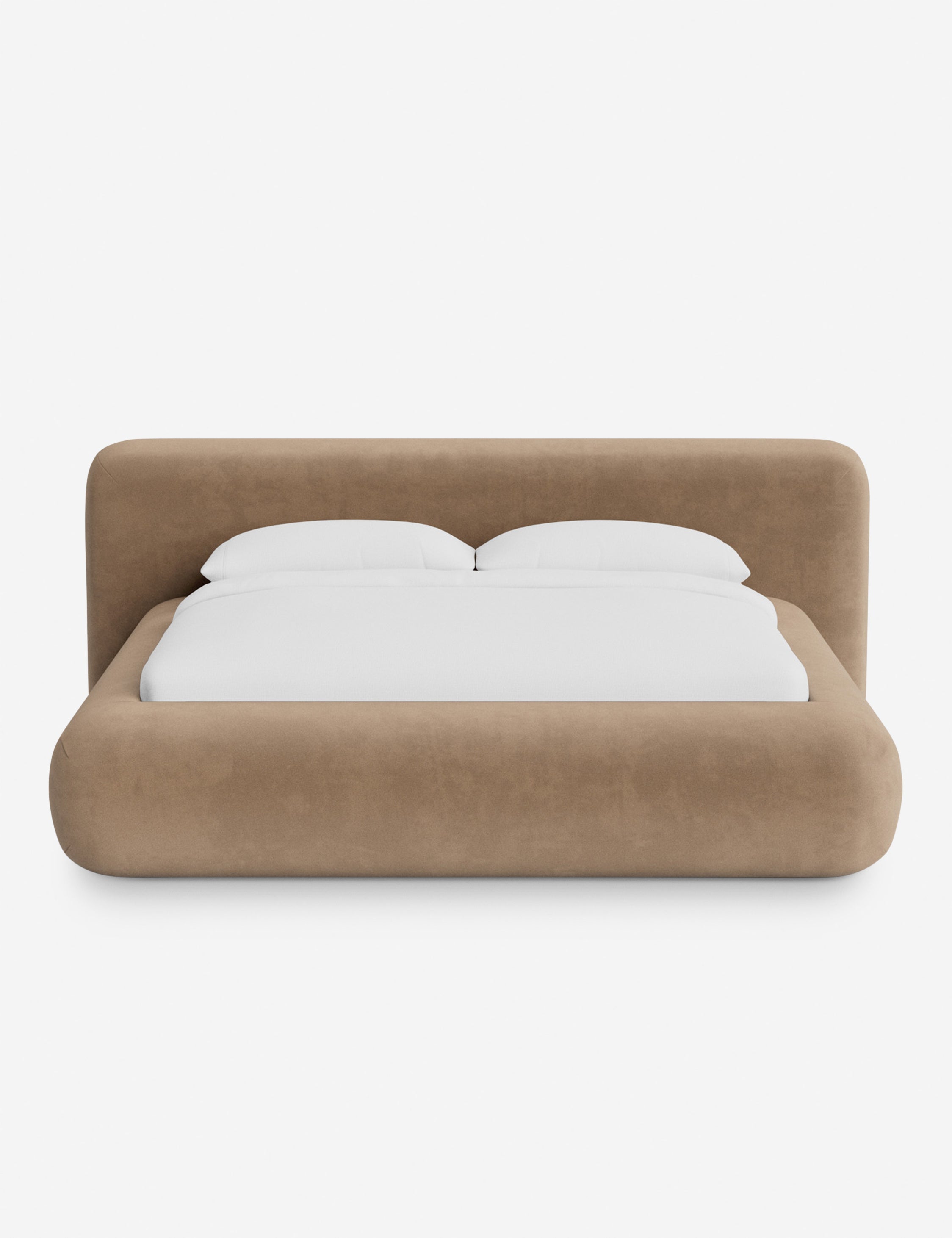 Pendo Rounded Platform Bed | Custom Upholstery, Low-Slung Design