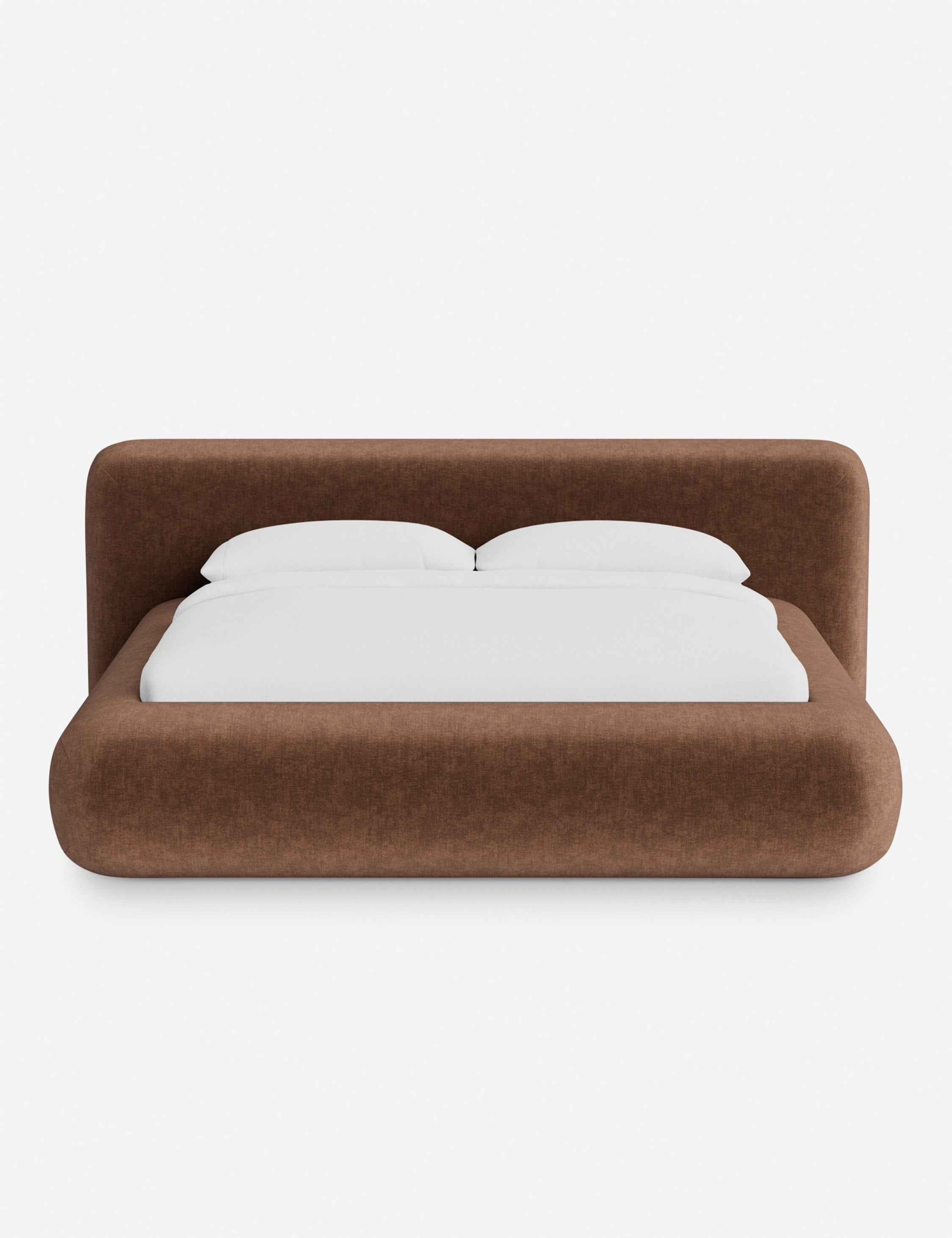 Pendo Rounded Platform Bed | Custom Upholstery, Low-Slung Design