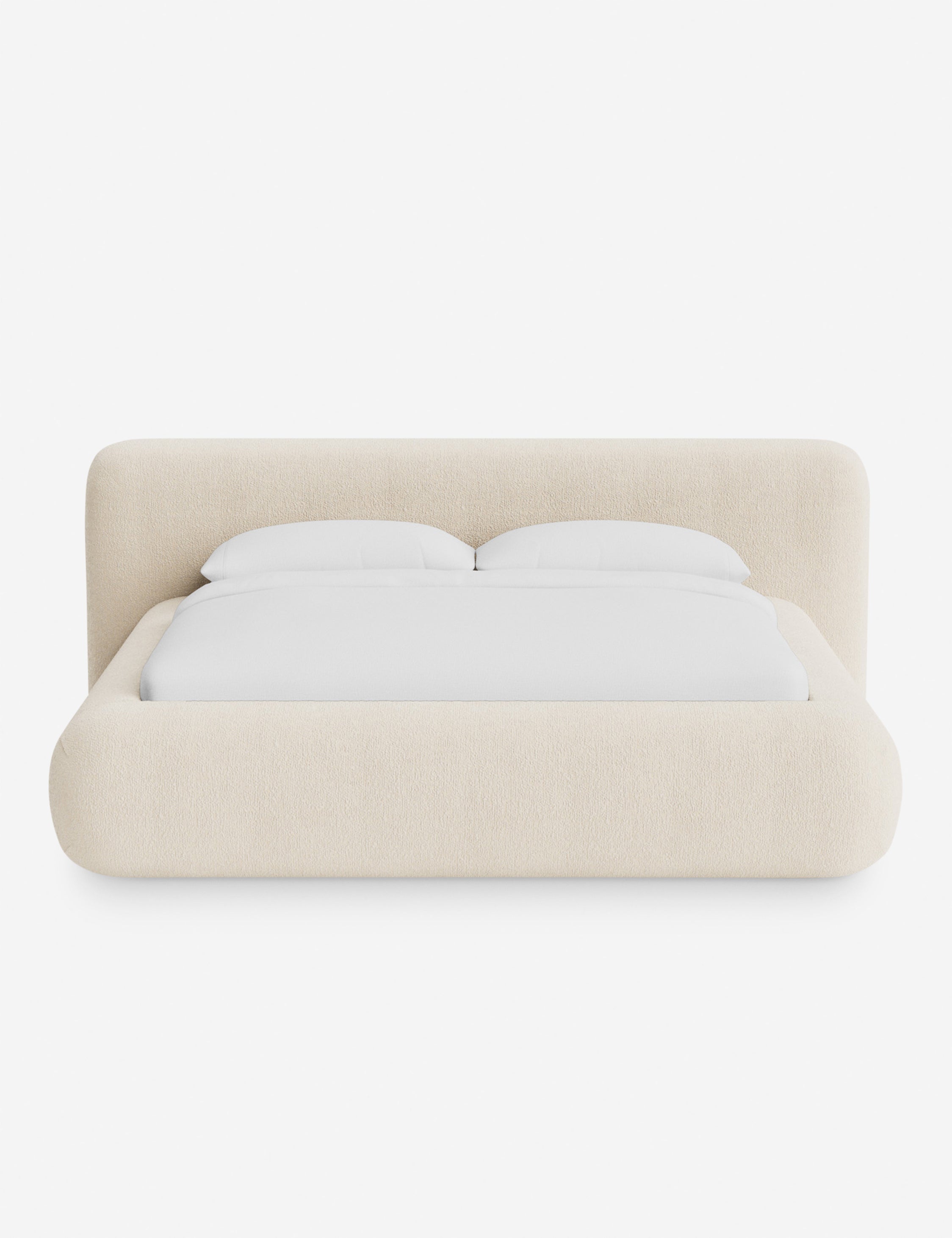 Pendo Rounded Platform Bed | Custom Upholstery, Low-Slung Design