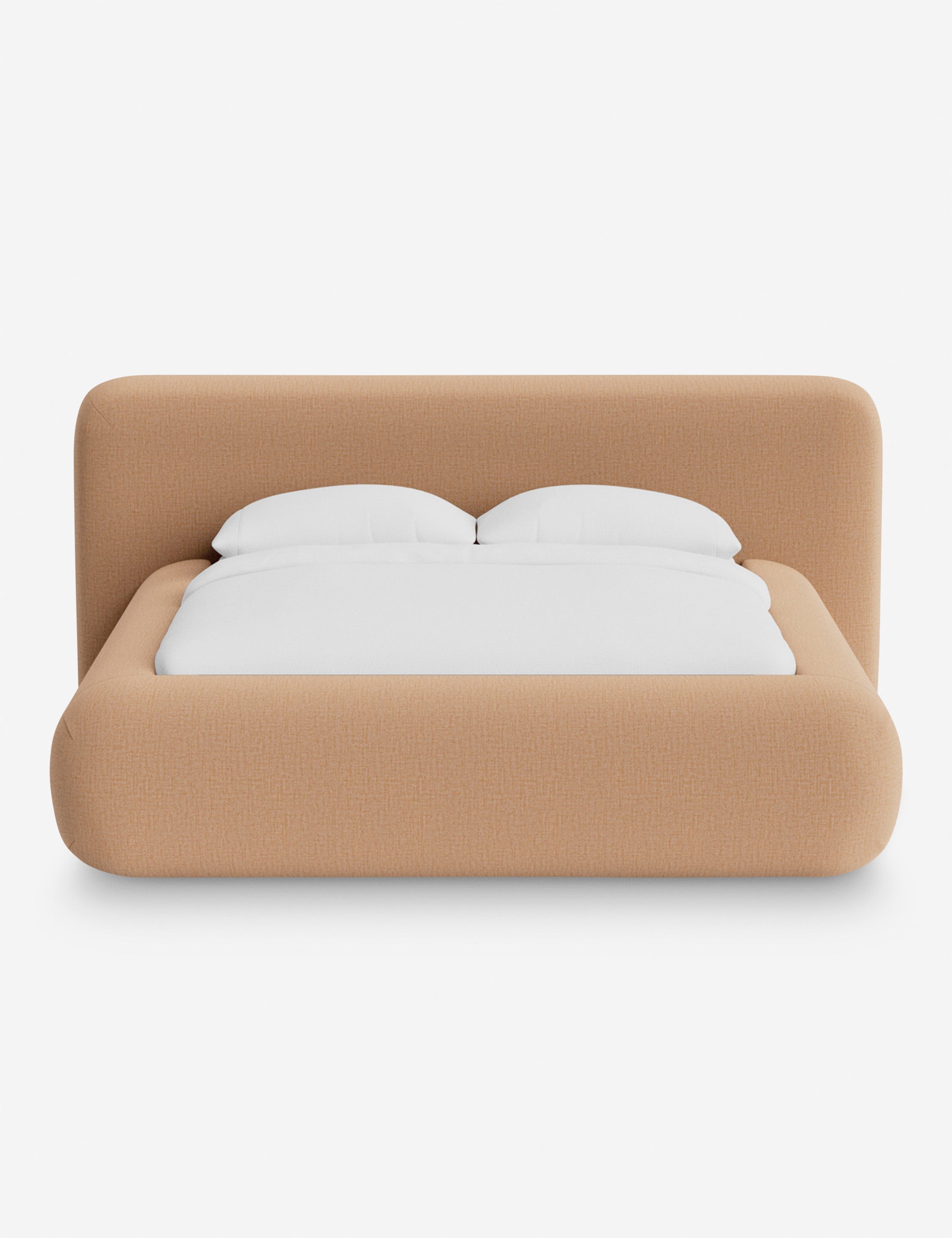 Pendo Rounded Platform Bed | Custom Upholstery, Low-Slung Design