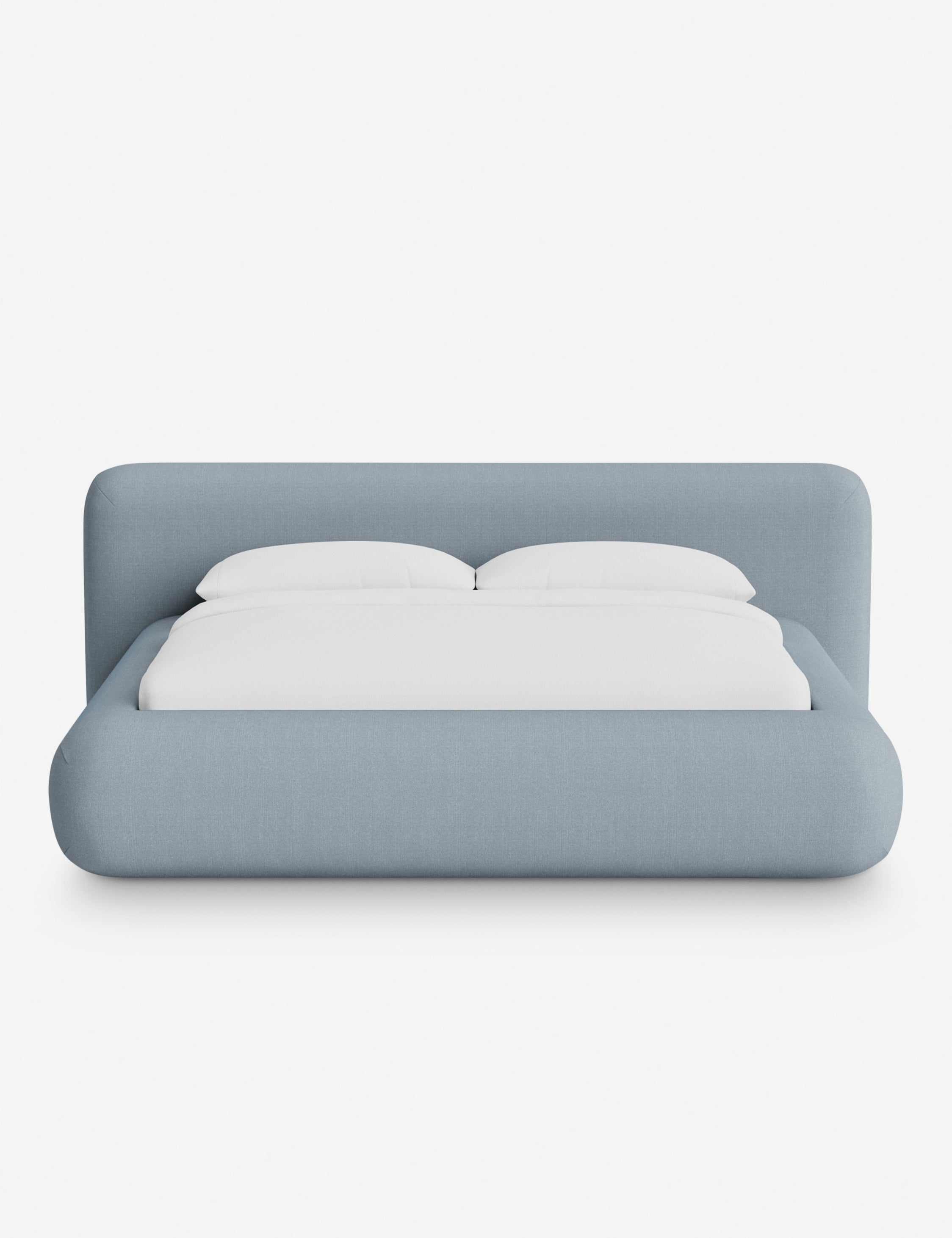 Pendo Rounded Platform Bed | Custom Upholstery, Low-Slung Design