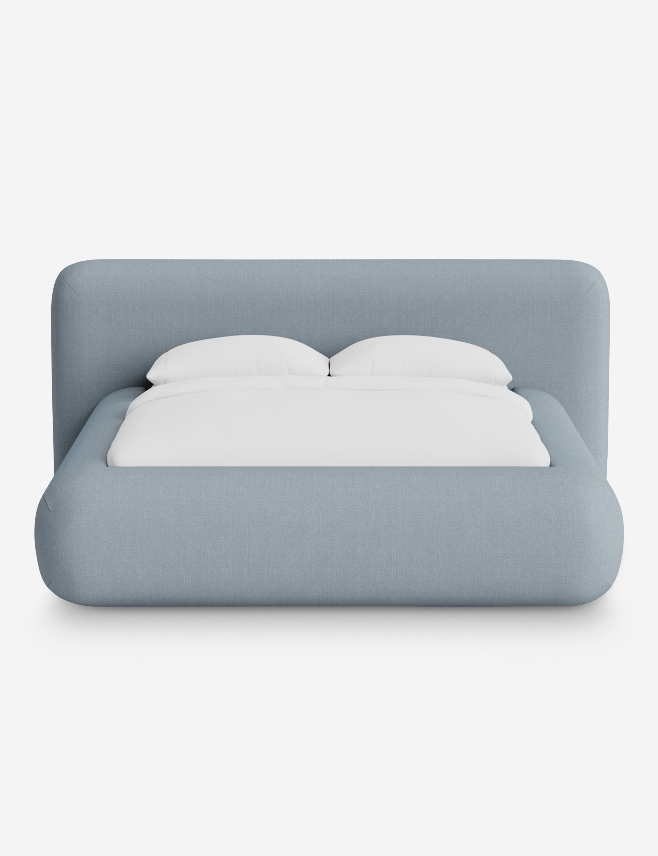 Pendo Rounded Platform Bed | Custom Upholstery, Low-Slung Design