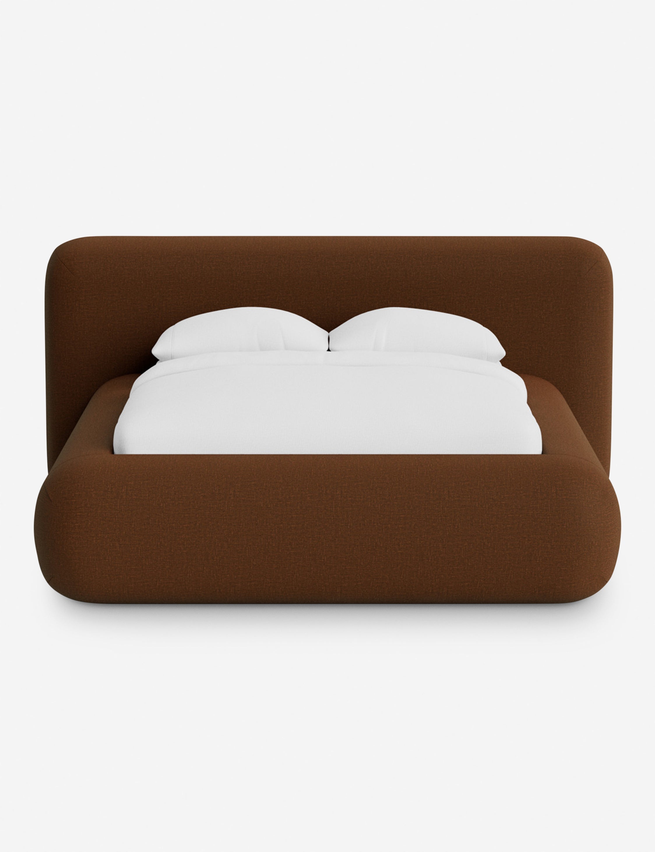 Pendo Rounded Platform Bed | Custom Upholstery, Low-Slung Design