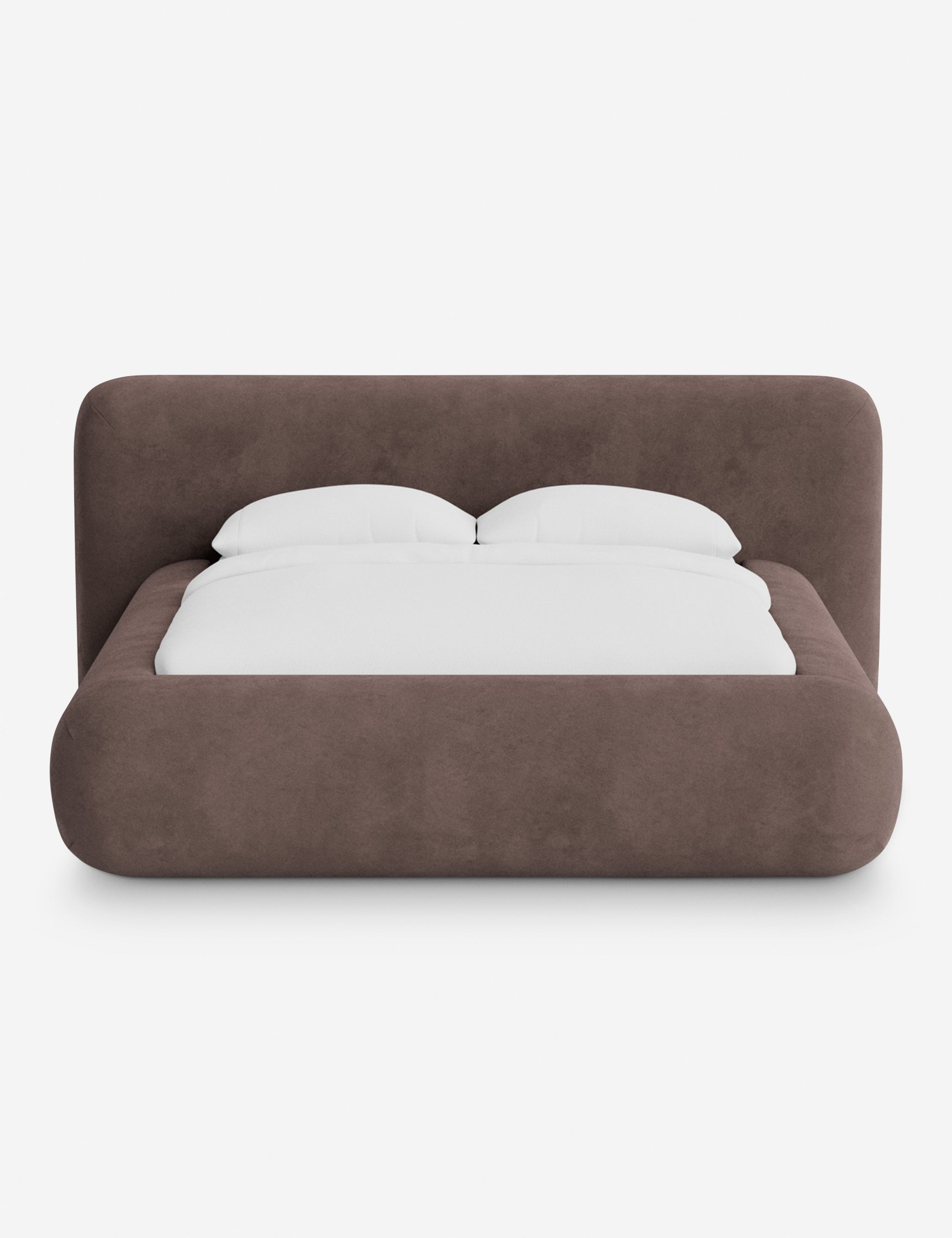 Pendo Rounded Platform Bed | Custom Upholstery, Low-Slung Design