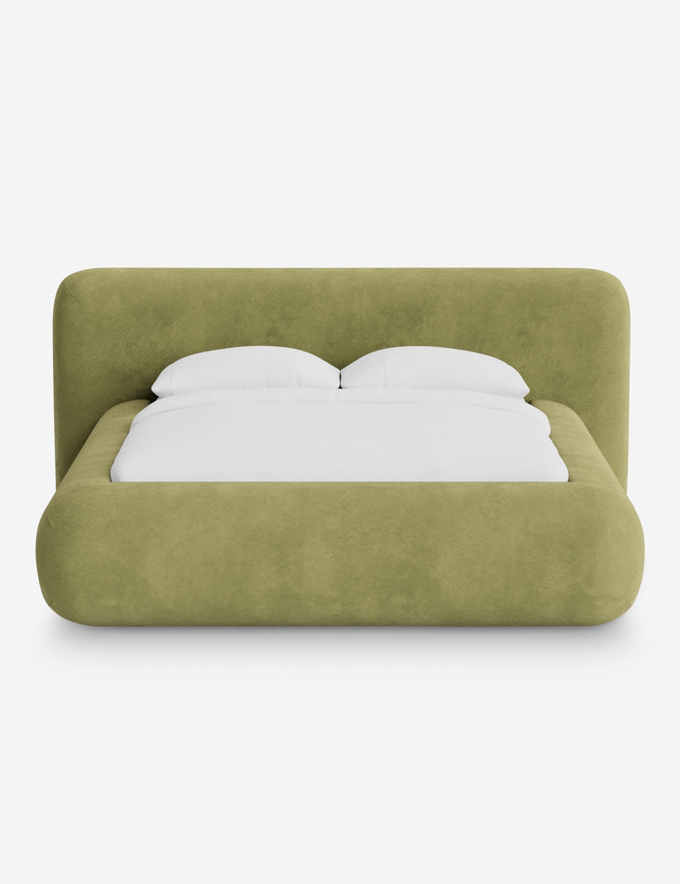 Pendo Rounded Platform Bed | Custom Upholstery, Low-Slung Design