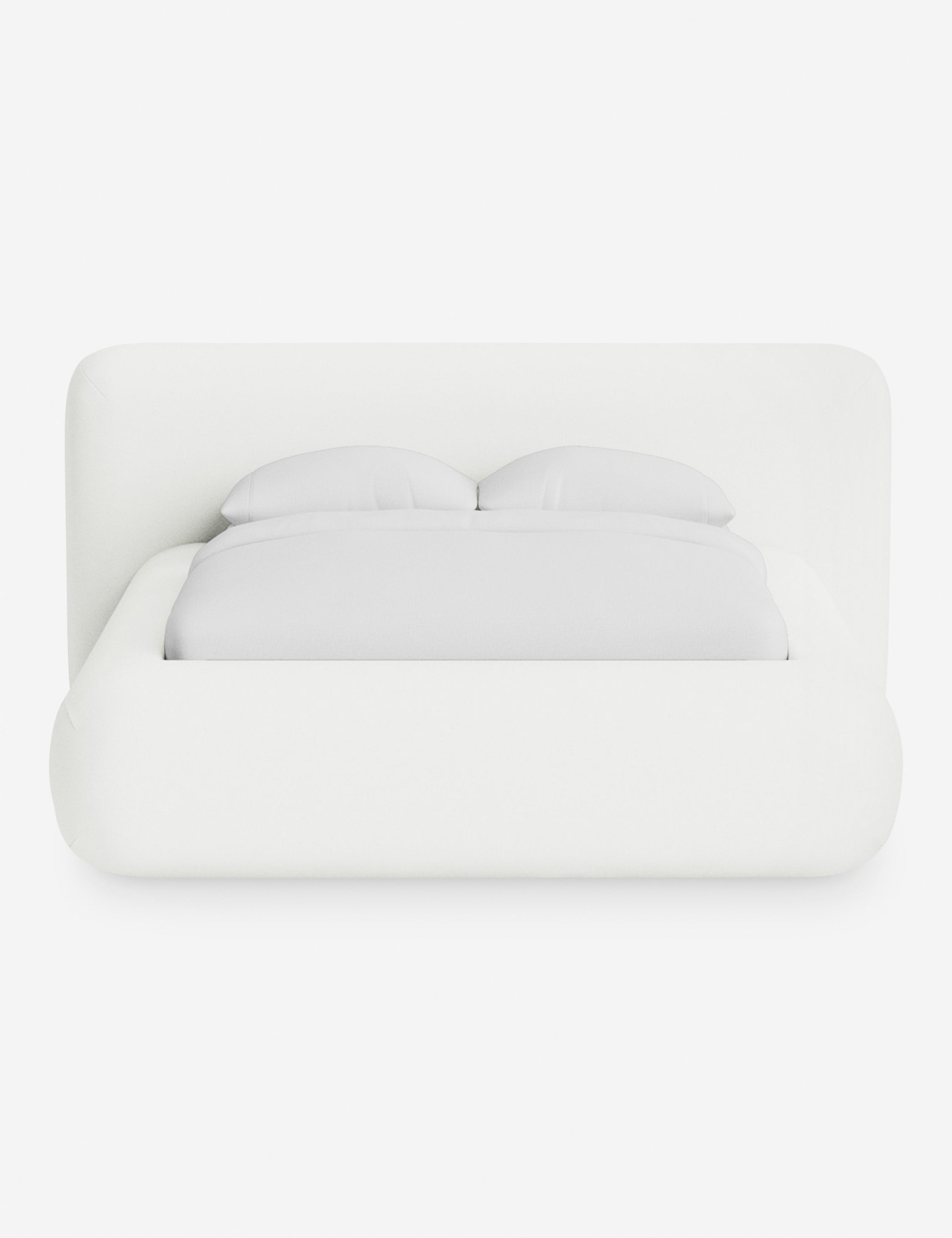 Pendo Rounded Platform Bed | Custom Upholstery, Low-Slung Design