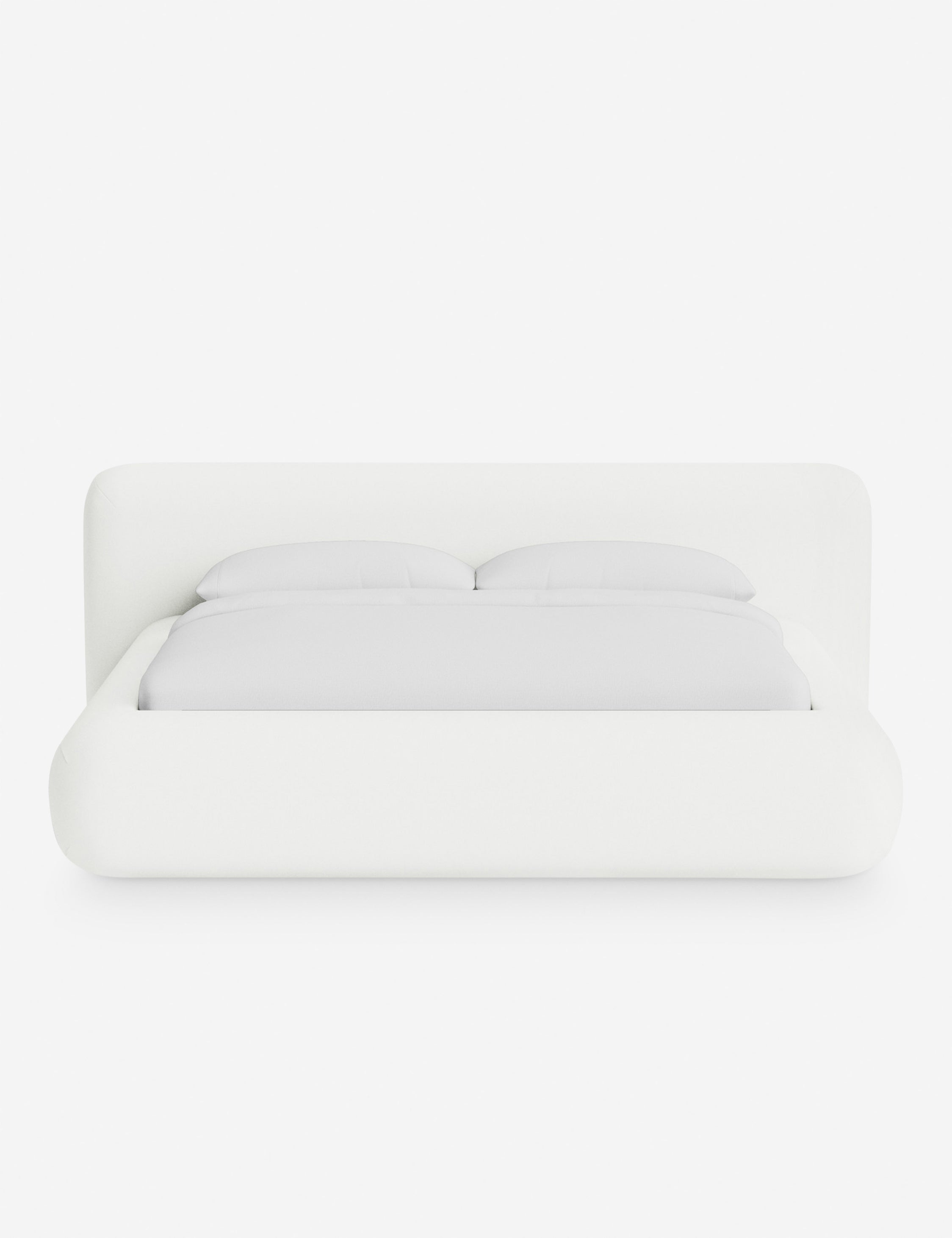 Pendo Rounded Platform Bed | Custom Upholstery, Low-Slung Design