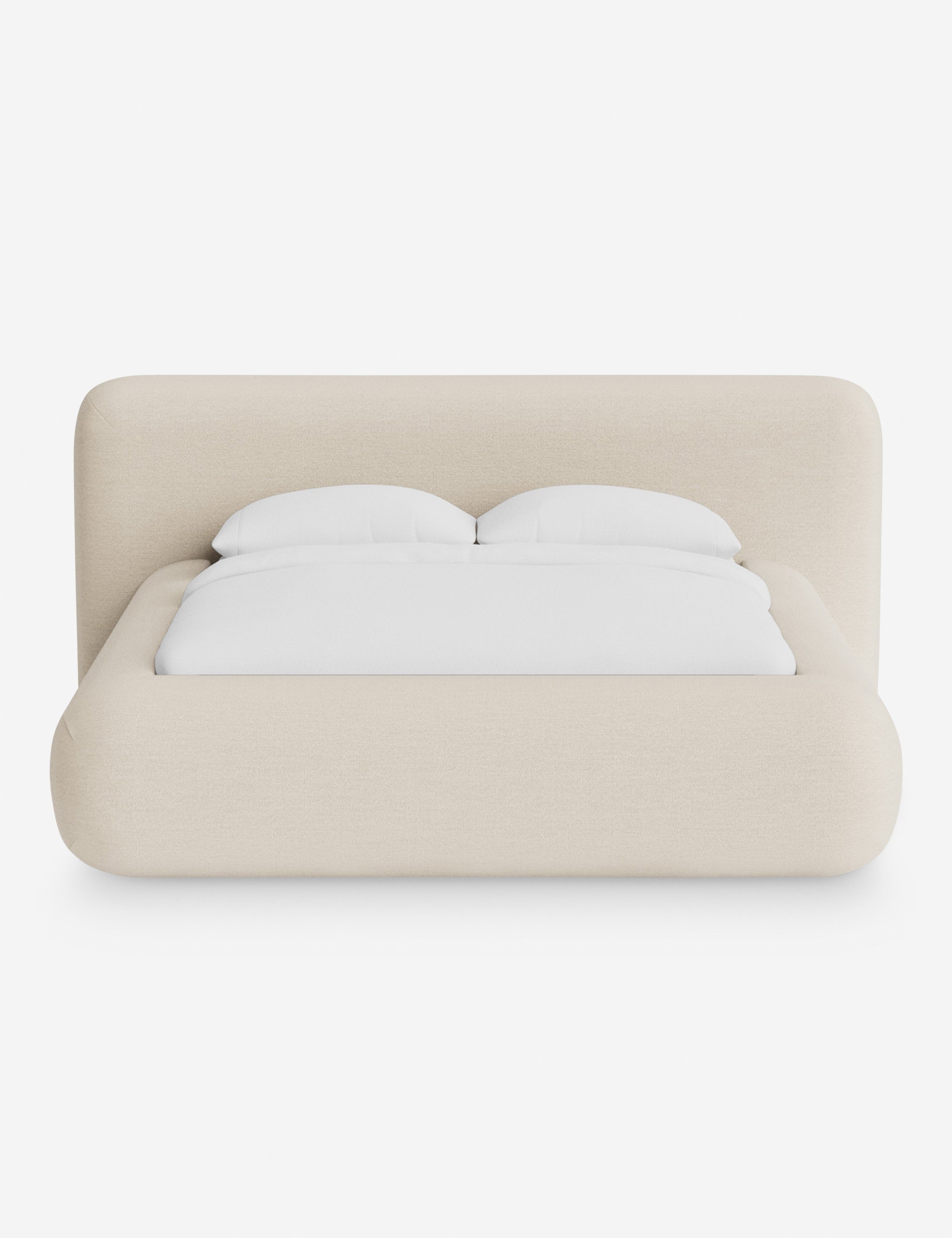 Pendo Rounded Platform Bed | Custom Upholstery, Low-Slung Design