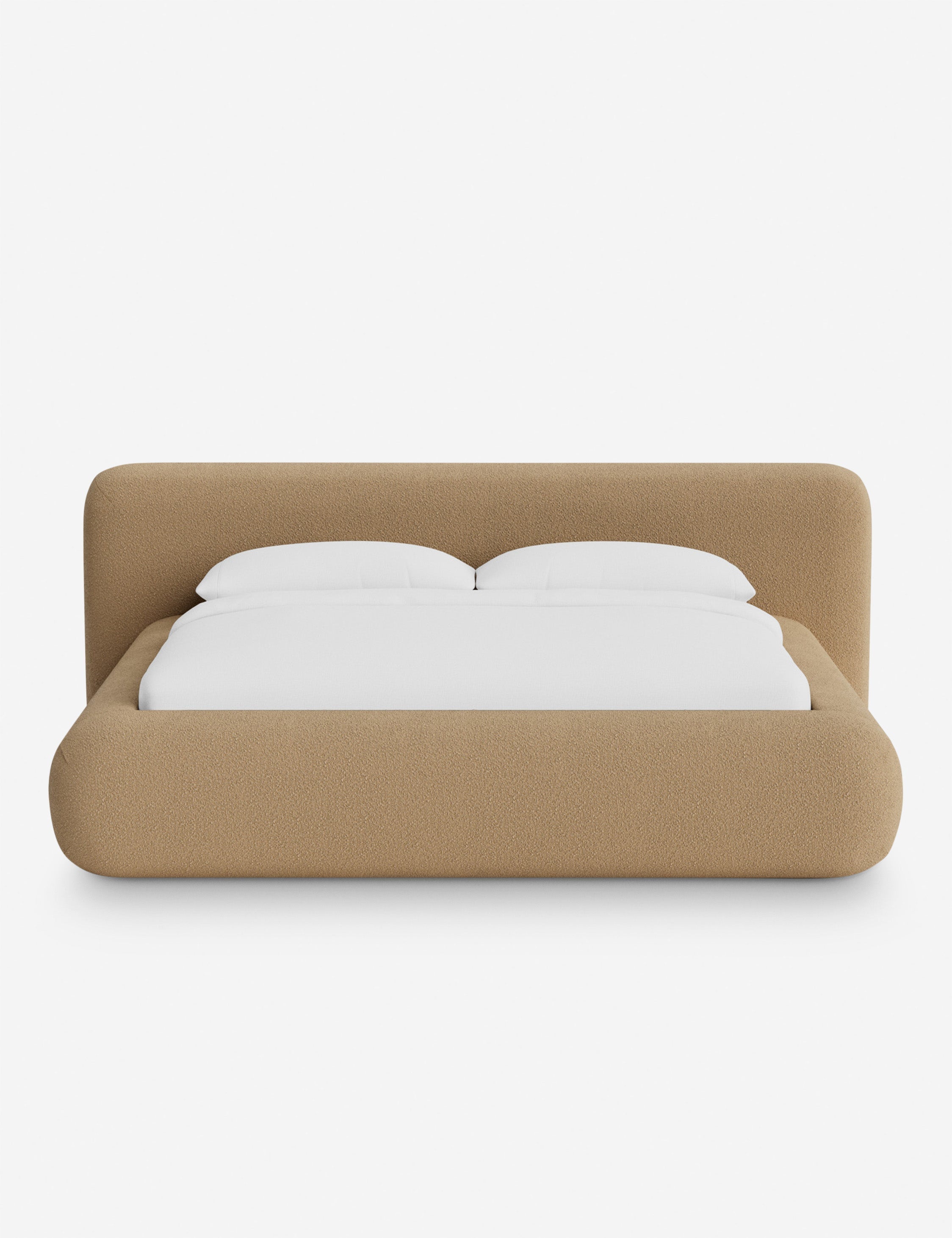 Pendo Rounded Platform Bed | Custom Upholstery, Low-Slung Design
