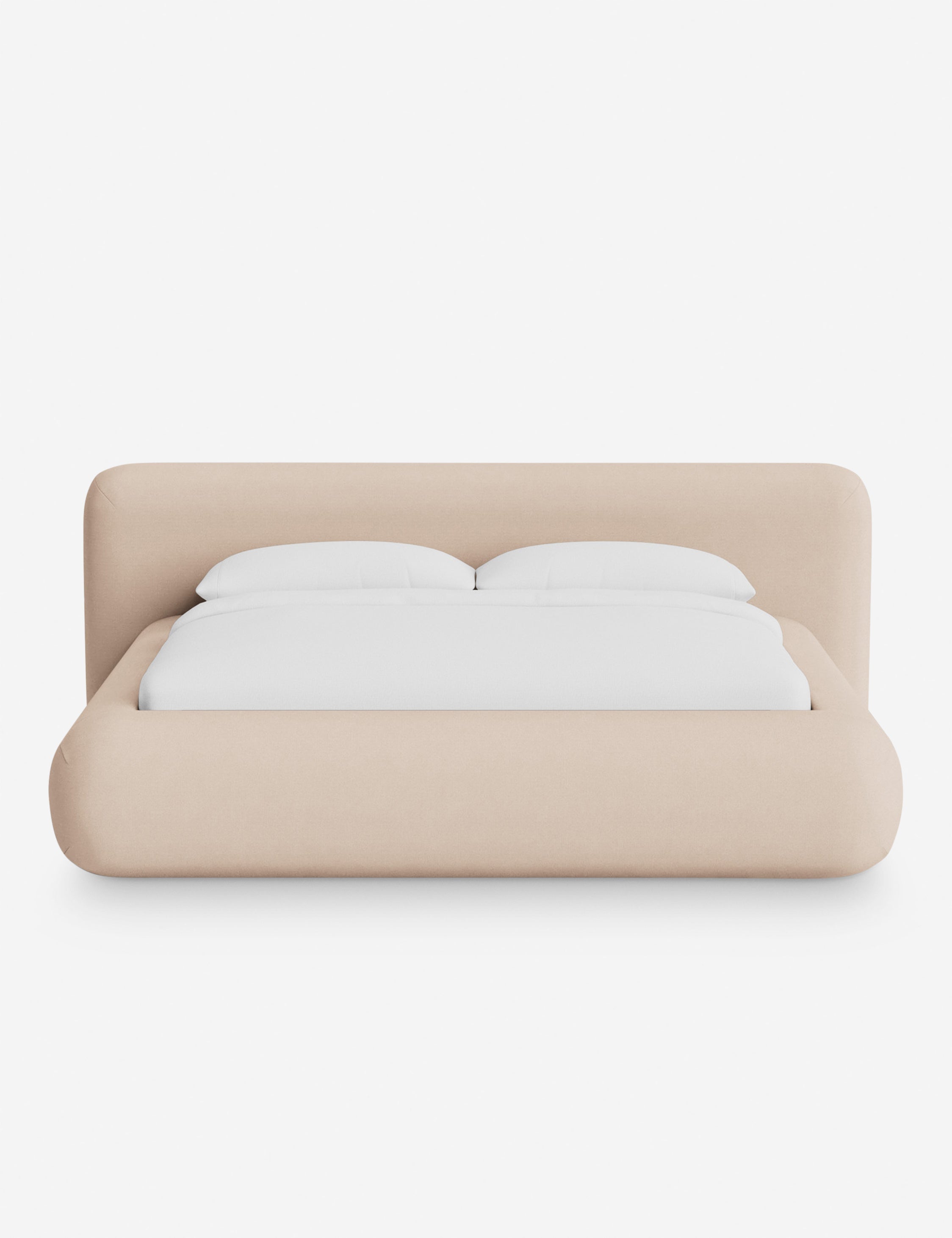 Pendo Rounded Platform Bed | Custom Upholstery, Low-Slung Design