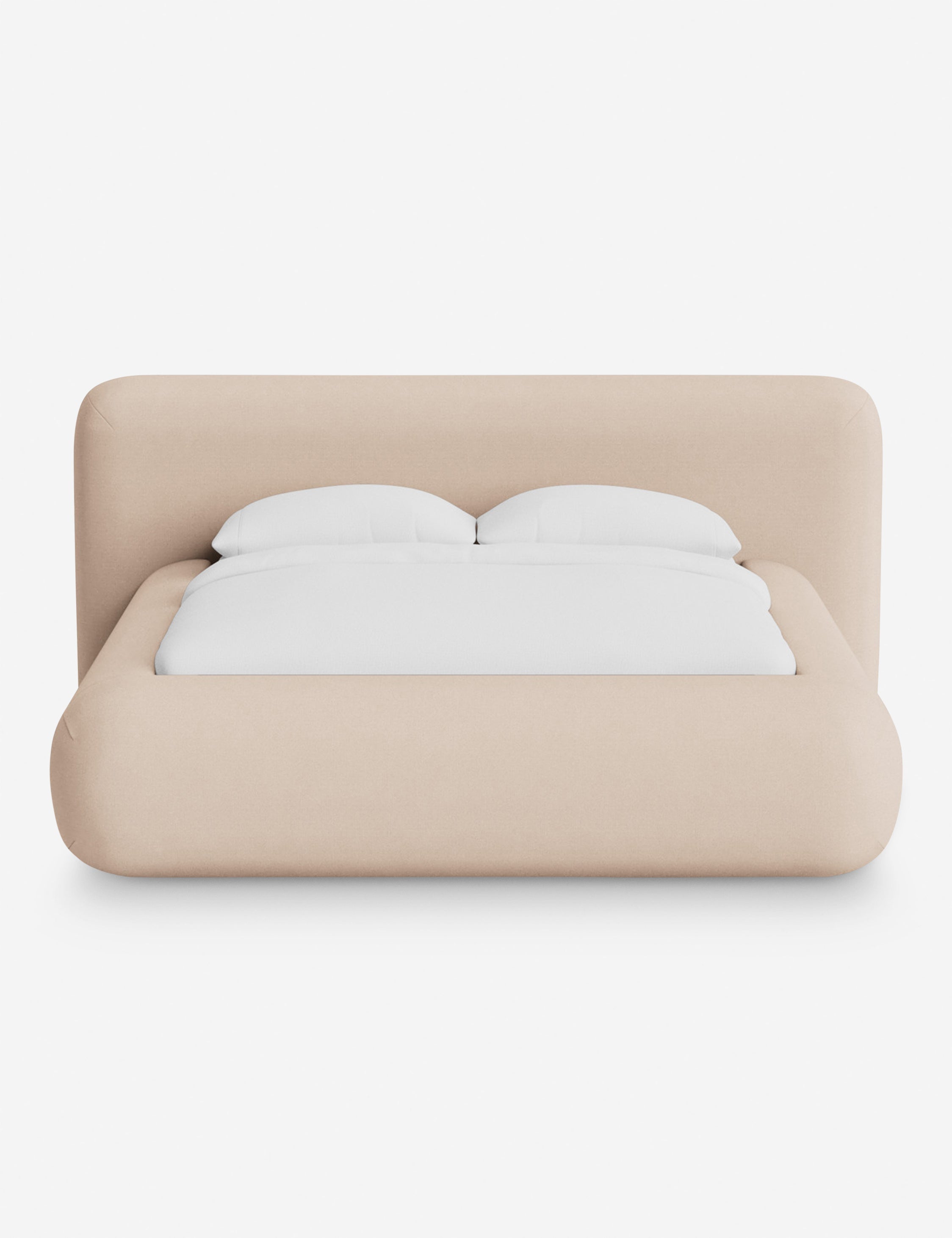 Pendo Rounded Platform Bed | Custom Upholstery, Low-Slung Design