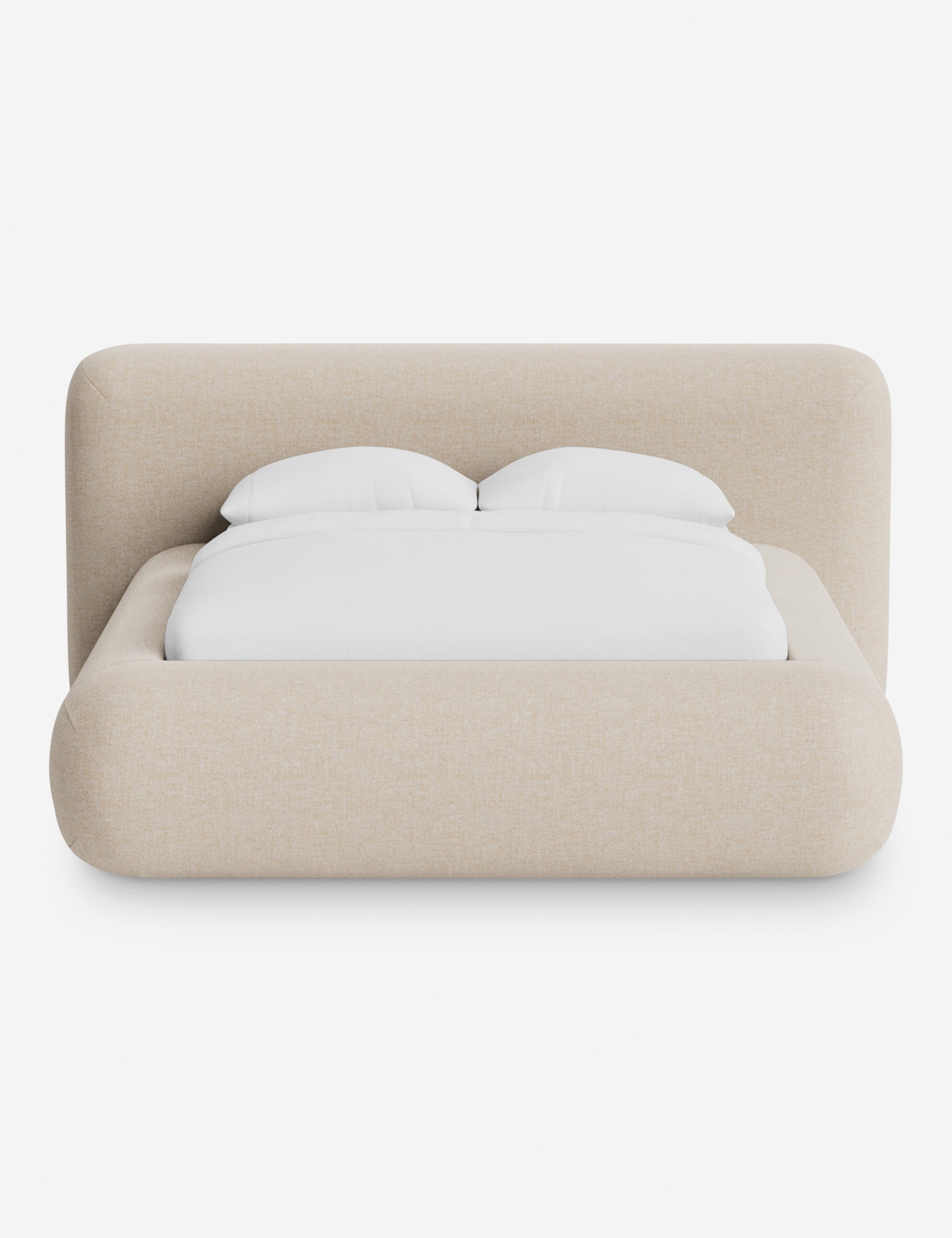 Pendo Rounded Platform Bed | Custom Upholstery, Low-Slung Design