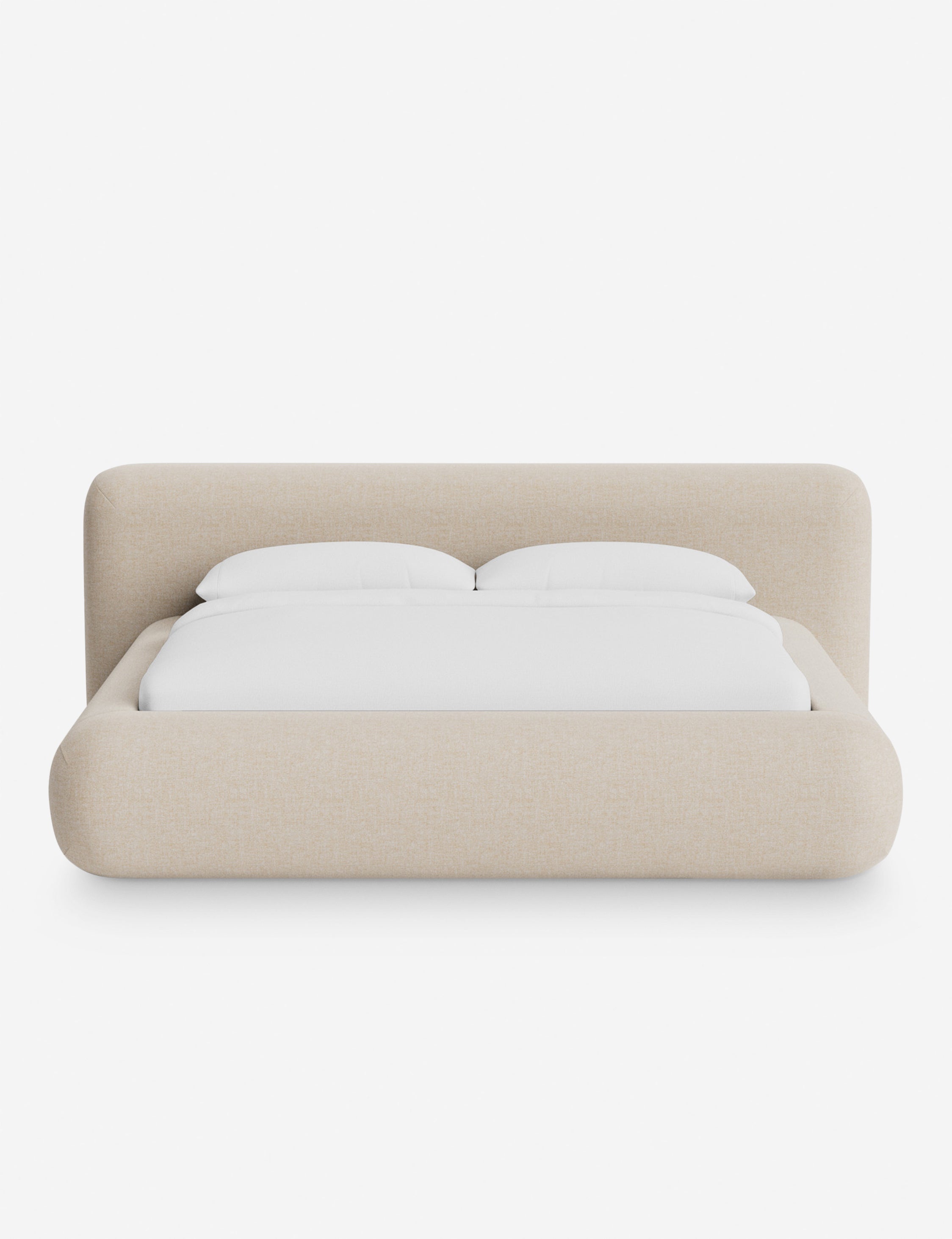 Pendo Rounded Platform Bed | Custom Upholstery, Low-Slung Design
