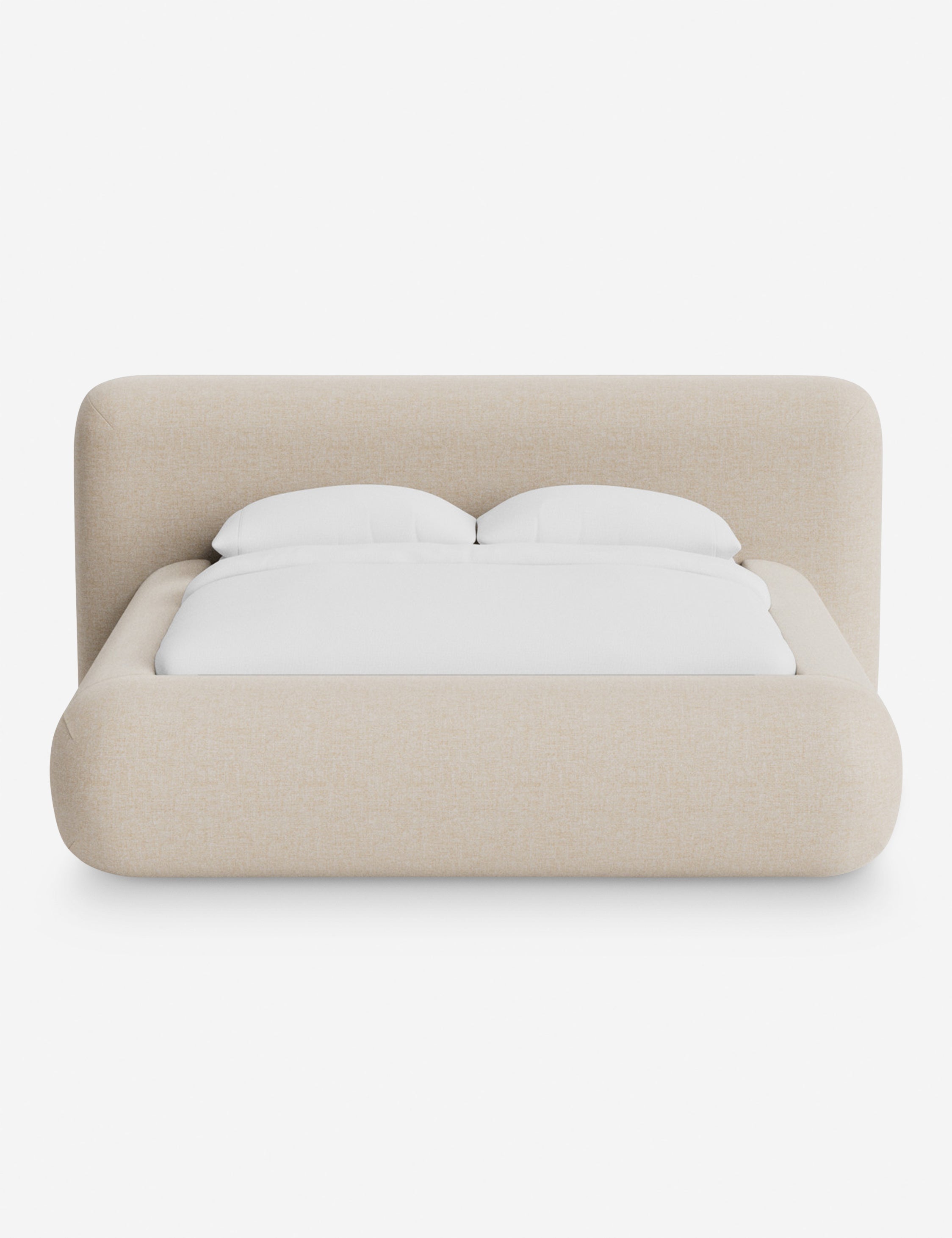 Pendo Rounded Platform Bed | Custom Upholstery, Low-Slung Design