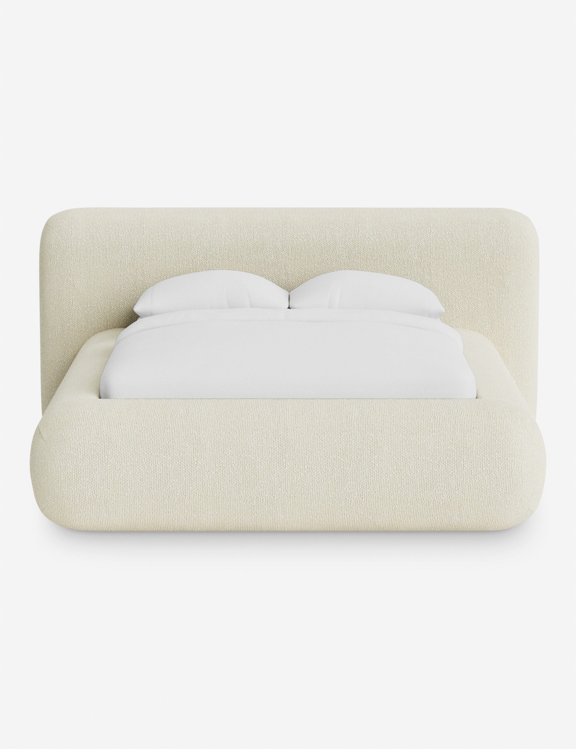 Pendo Rounded Platform Bed | Custom Upholstery, Low-Slung Design