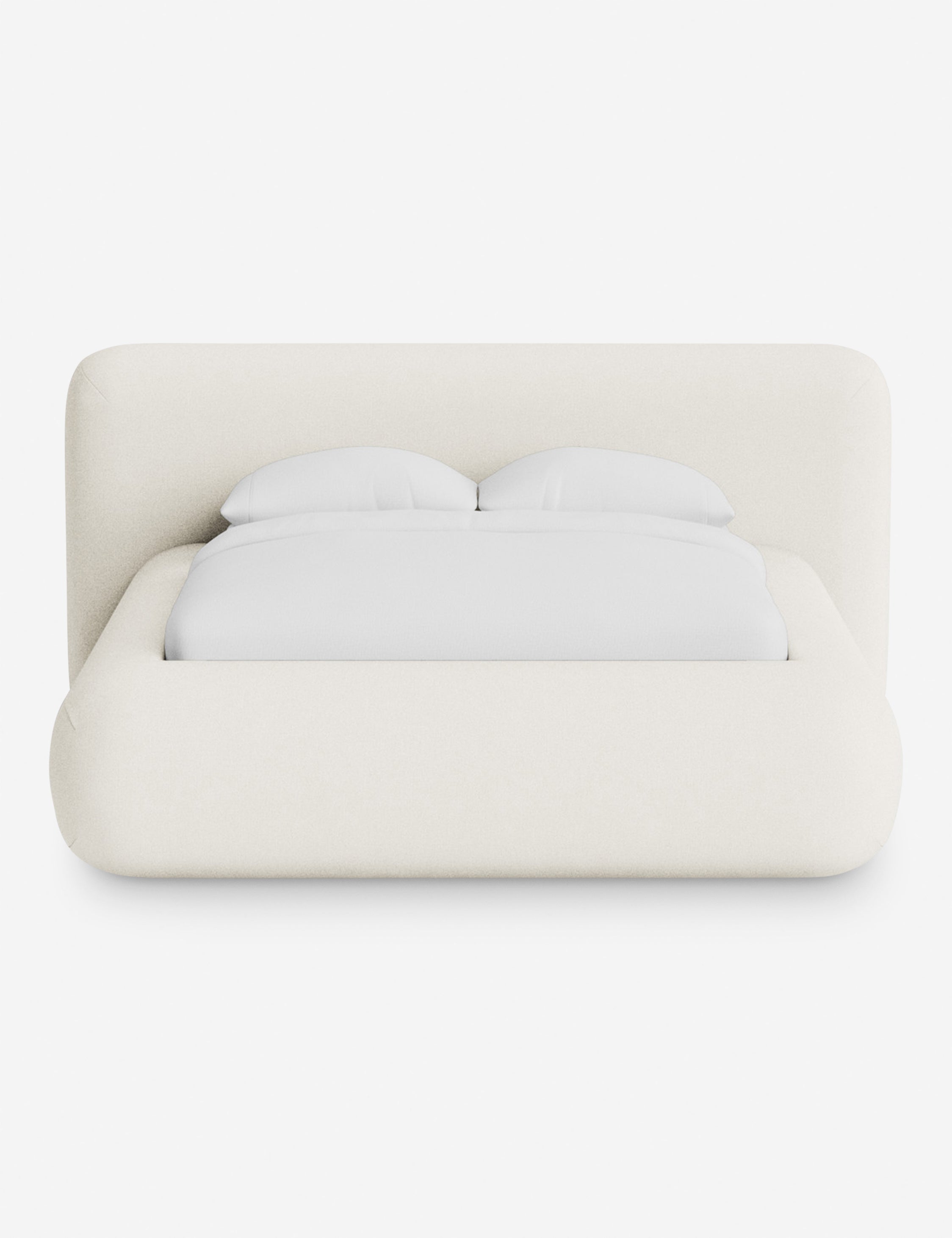 Pendo Rounded Platform Bed | Custom Upholstery, Low-Slung Design