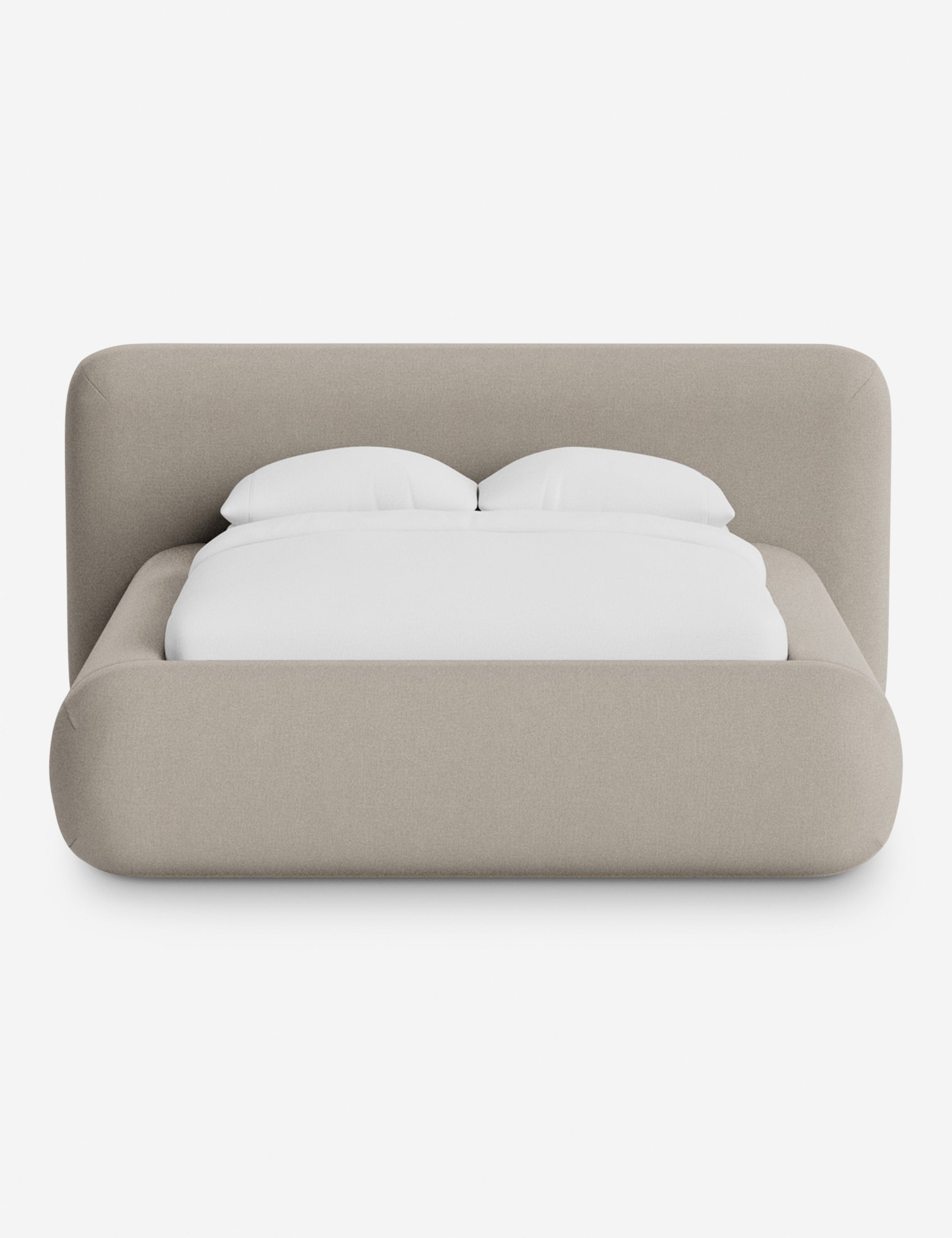 Pendo Rounded Platform Bed | Custom Upholstery, Low-Slung Design
