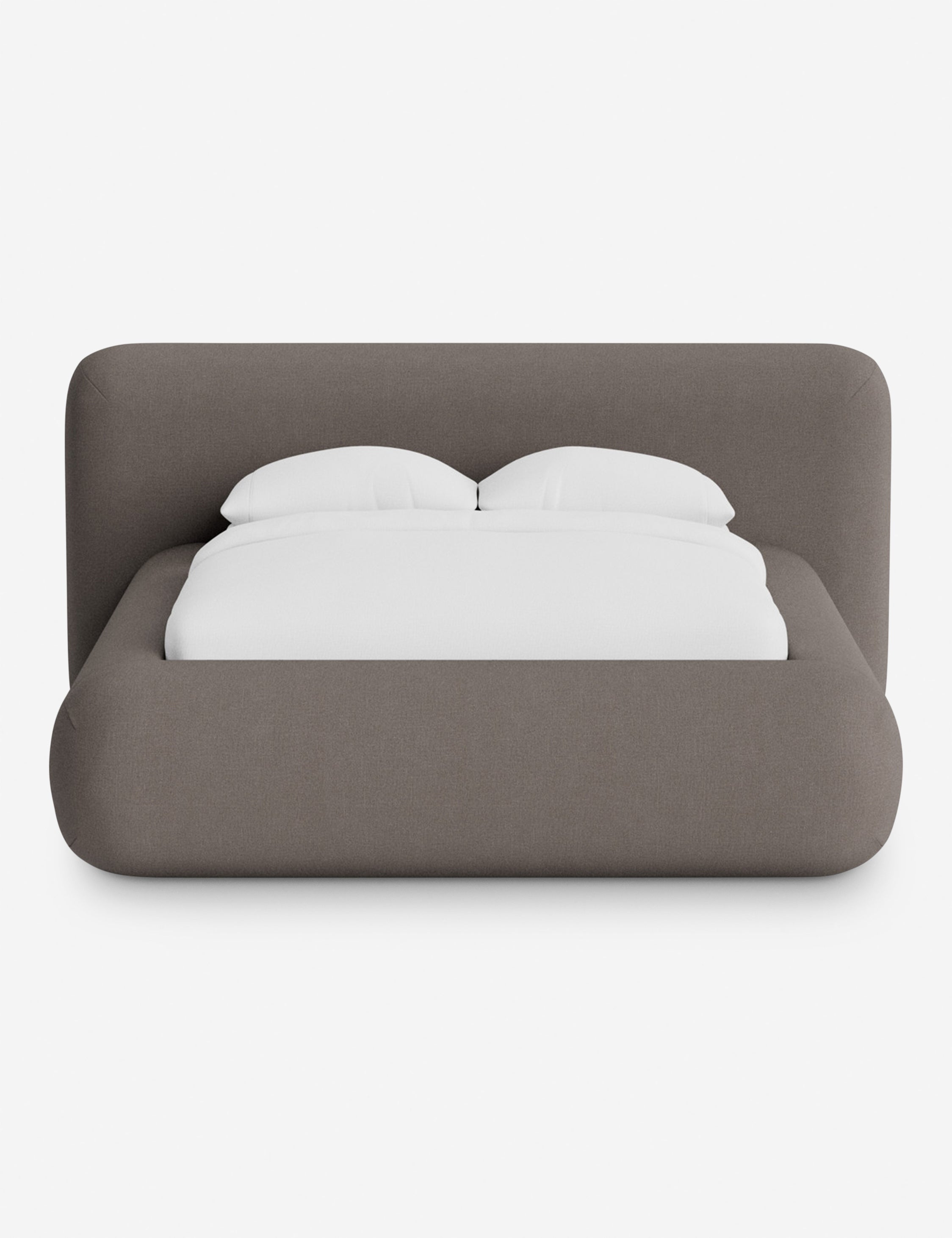 Pendo Rounded Platform Bed | Custom Upholstery, Low-Slung Design