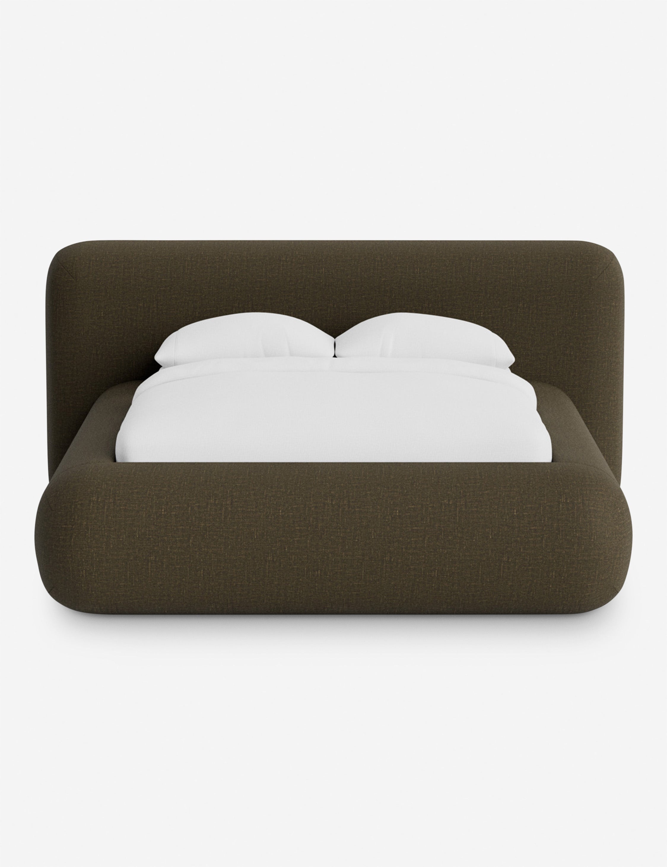 Pendo Rounded Platform Bed | Custom Upholstery, Low-Slung Design