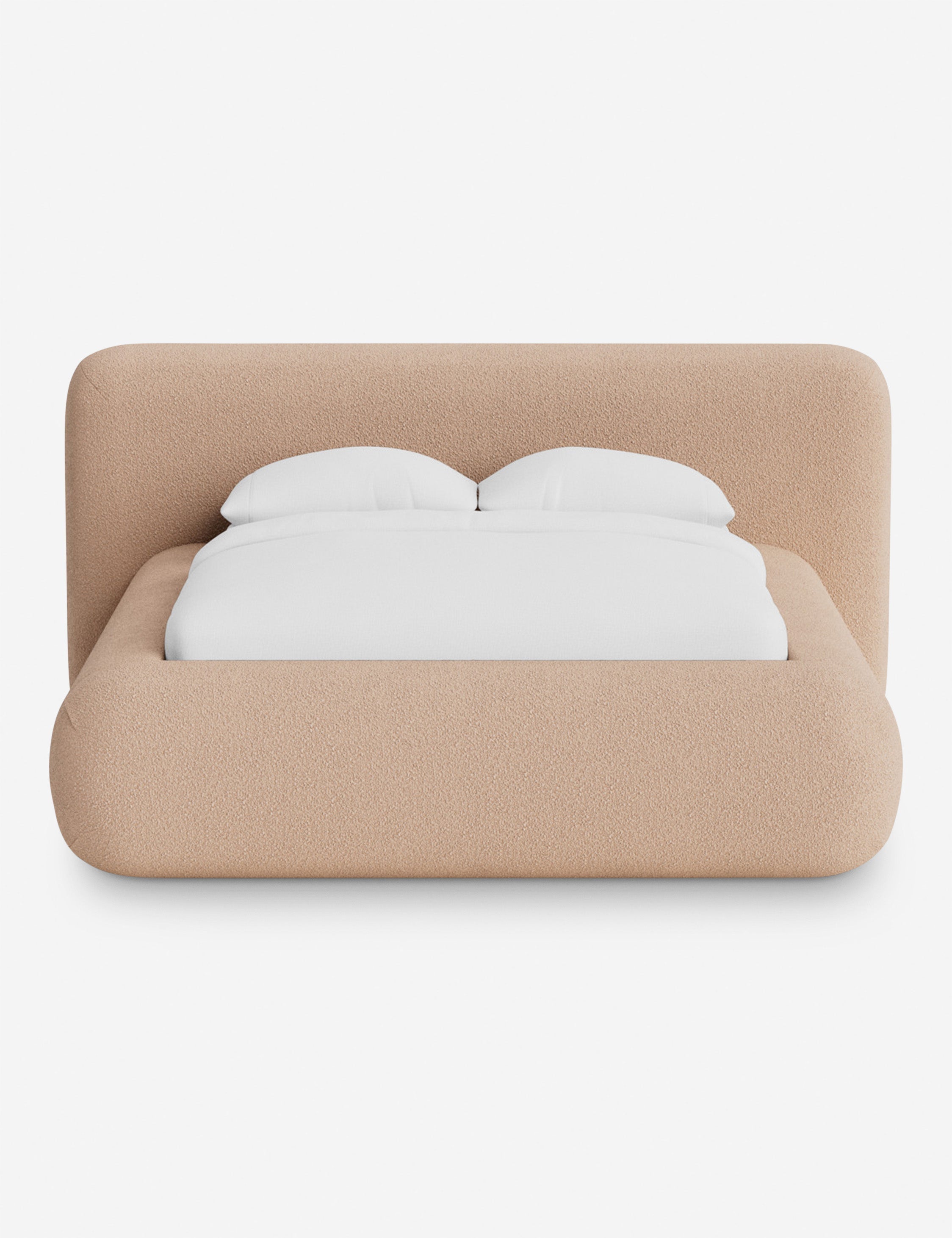 Pendo Rounded Platform Bed | Custom Upholstery, Low-Slung Design