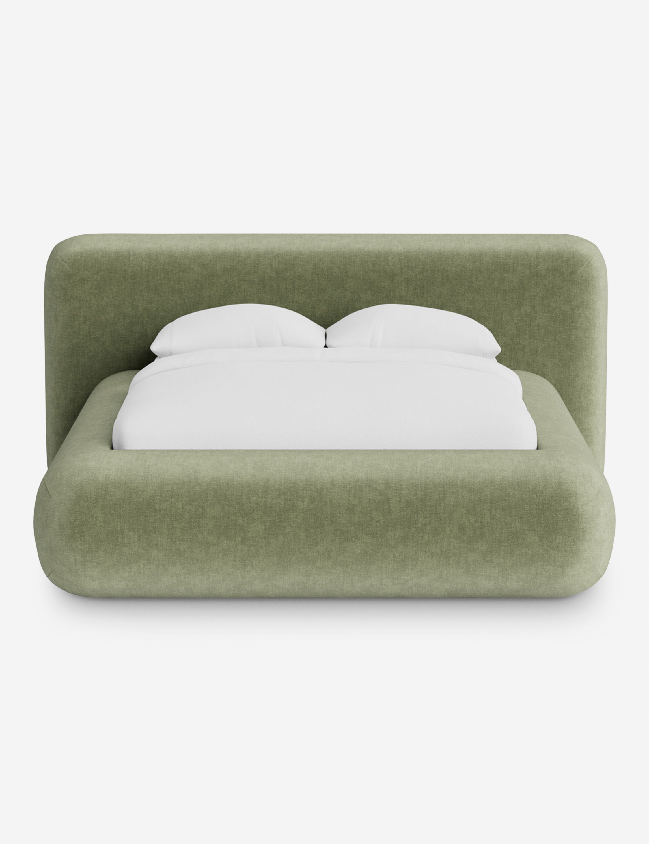 Pendo Rounded Platform Bed | Custom Upholstery, Low-Slung Design