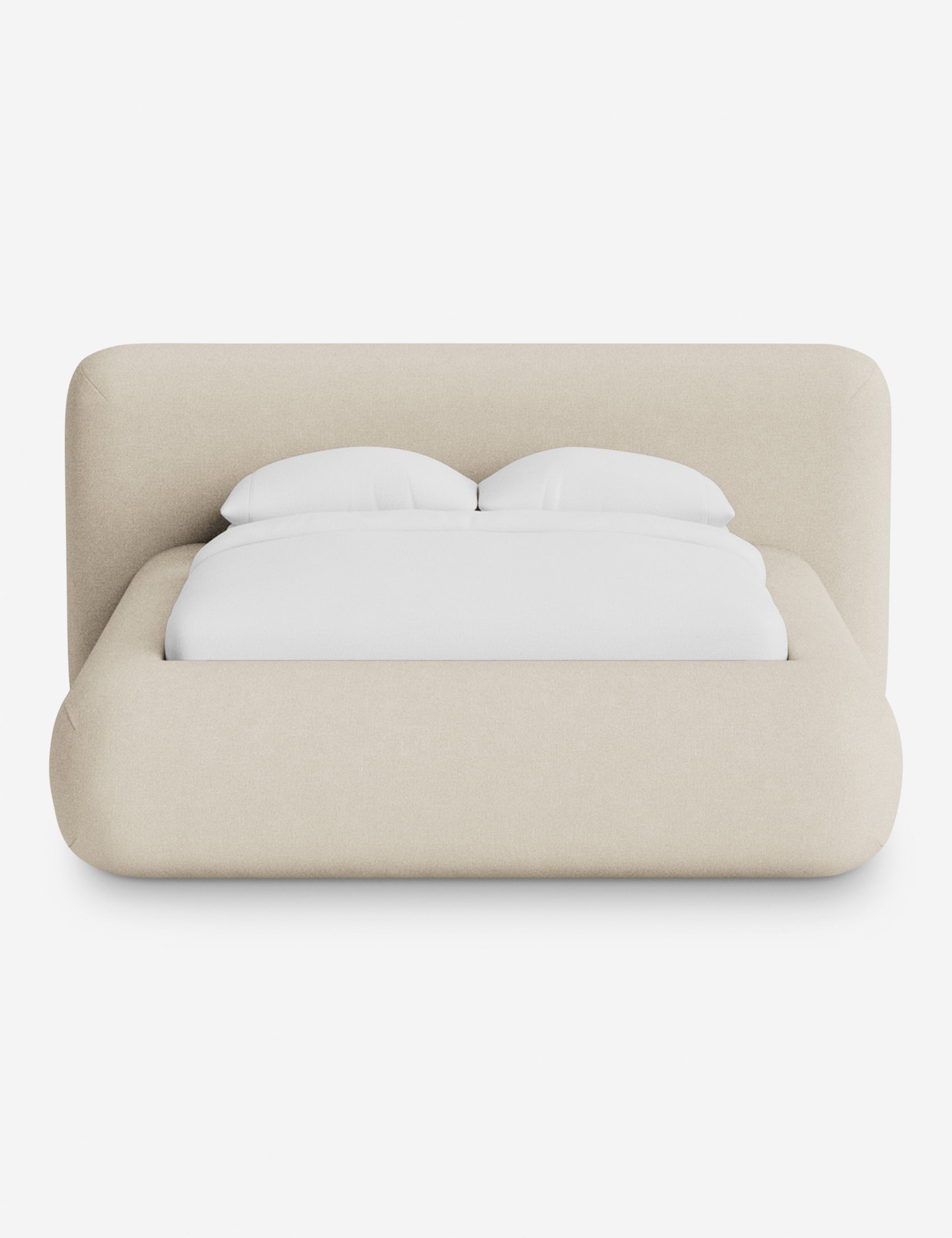 Pendo Rounded Platform Bed | Custom Upholstery, Low-Slung Design