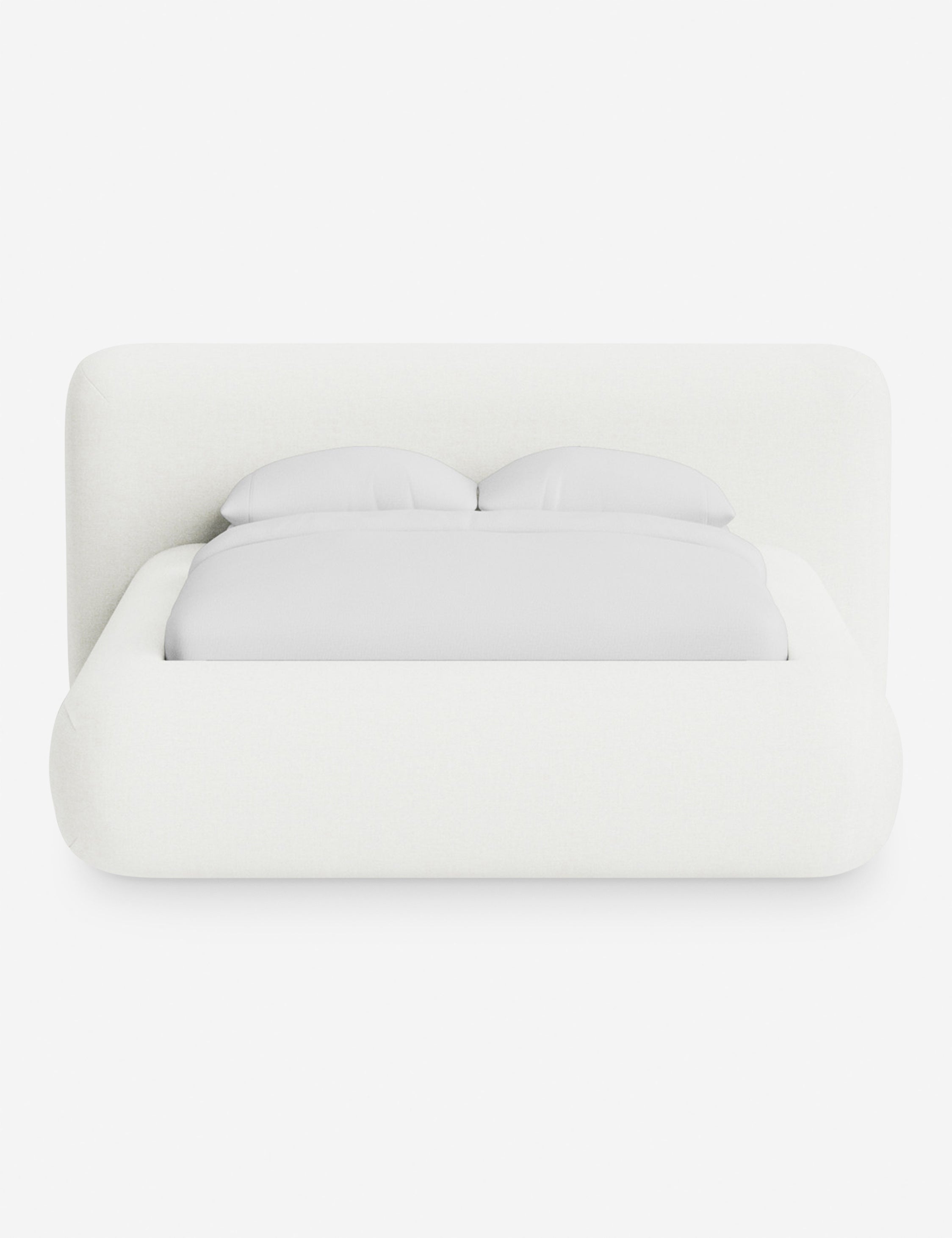 Pendo Rounded Platform Bed | Custom Upholstery, Low-Slung Design