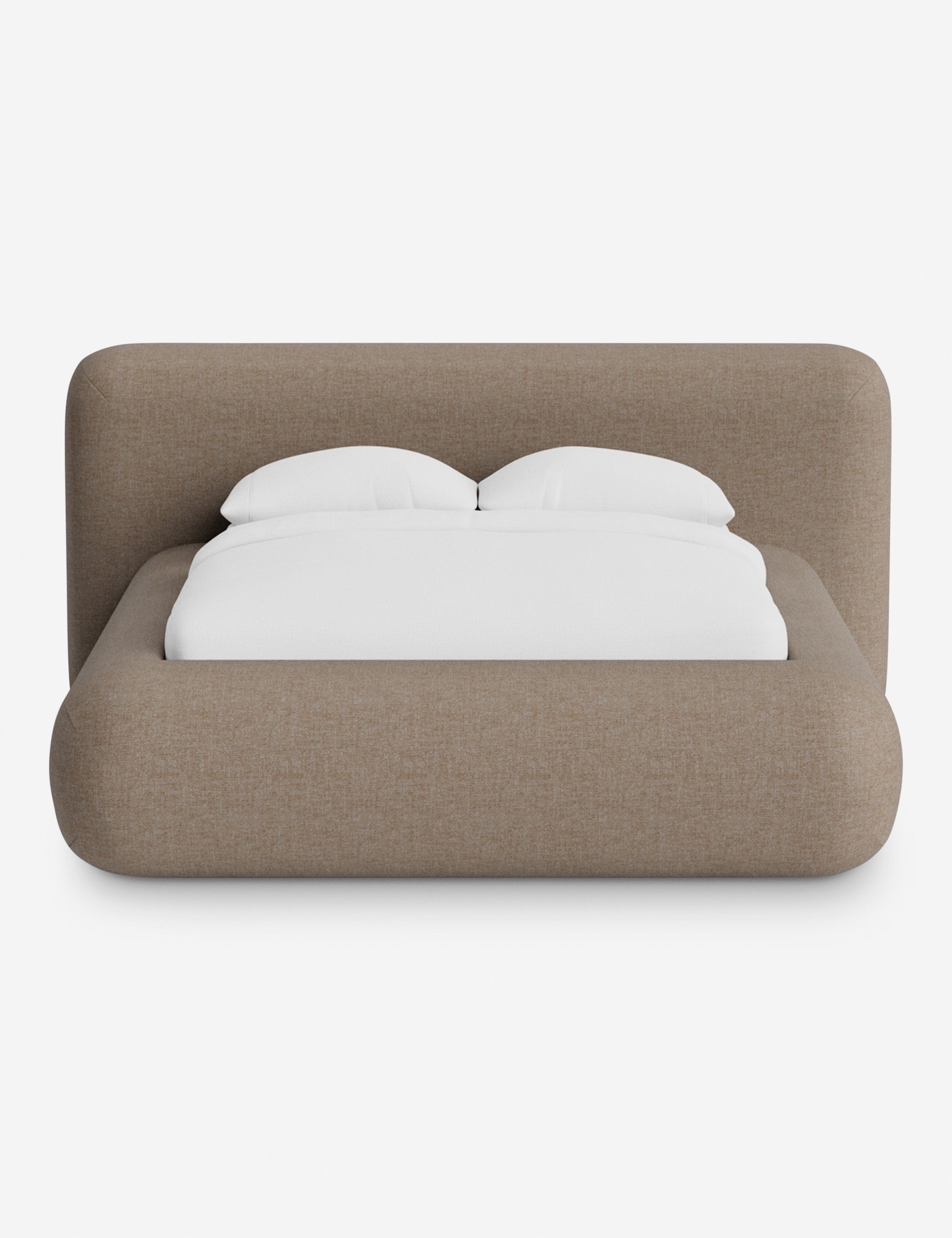Pendo Rounded Platform Bed | Custom Upholstery, Low-Slung Design