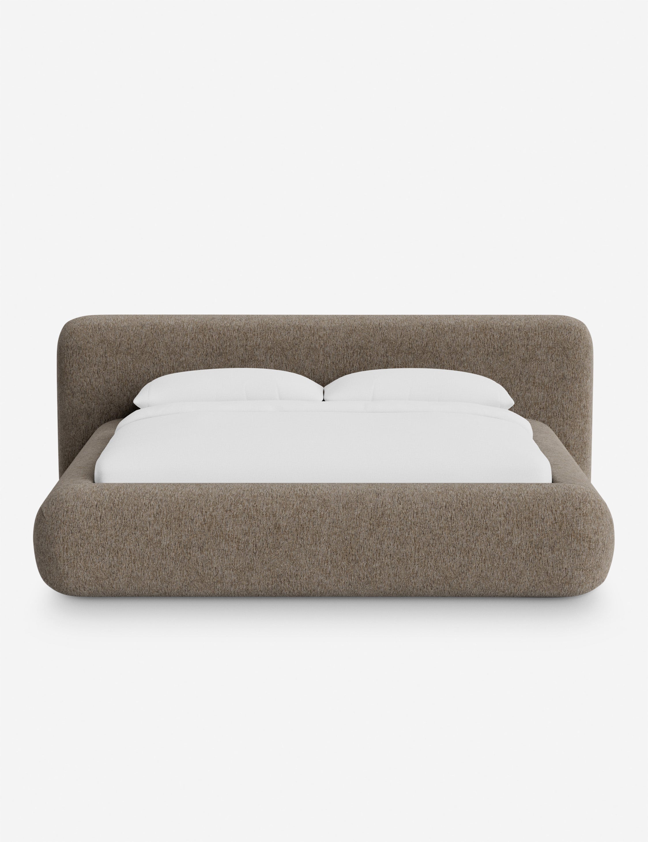Pendo Rounded Platform Bed | Custom Upholstery, Low-Slung Design