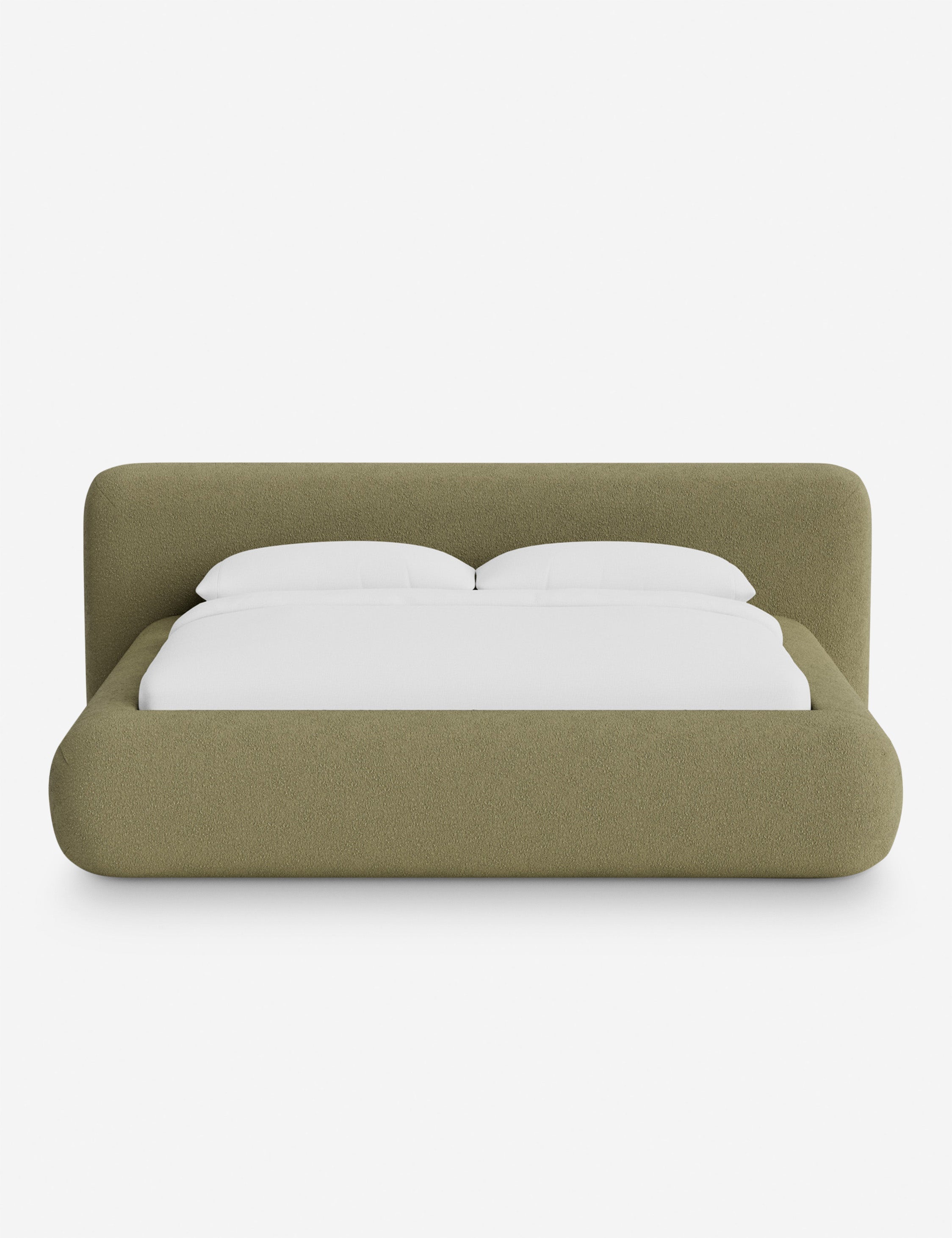 Pendo Rounded Platform Bed | Custom Upholstery, Low-Slung Design